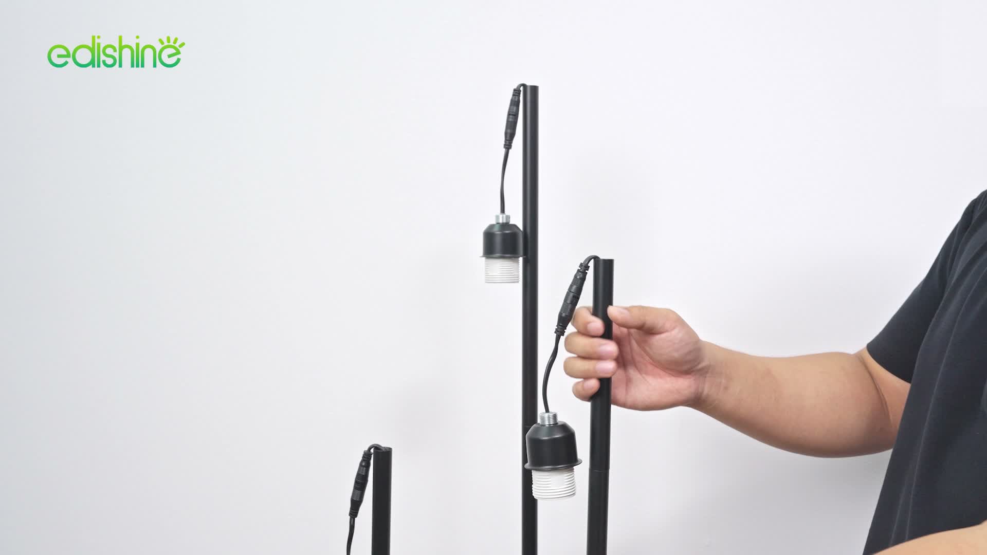 EDISHINE Stehlampe Wohnzimmer, 3-flammige Vintage Produktbild-Vorschau 7