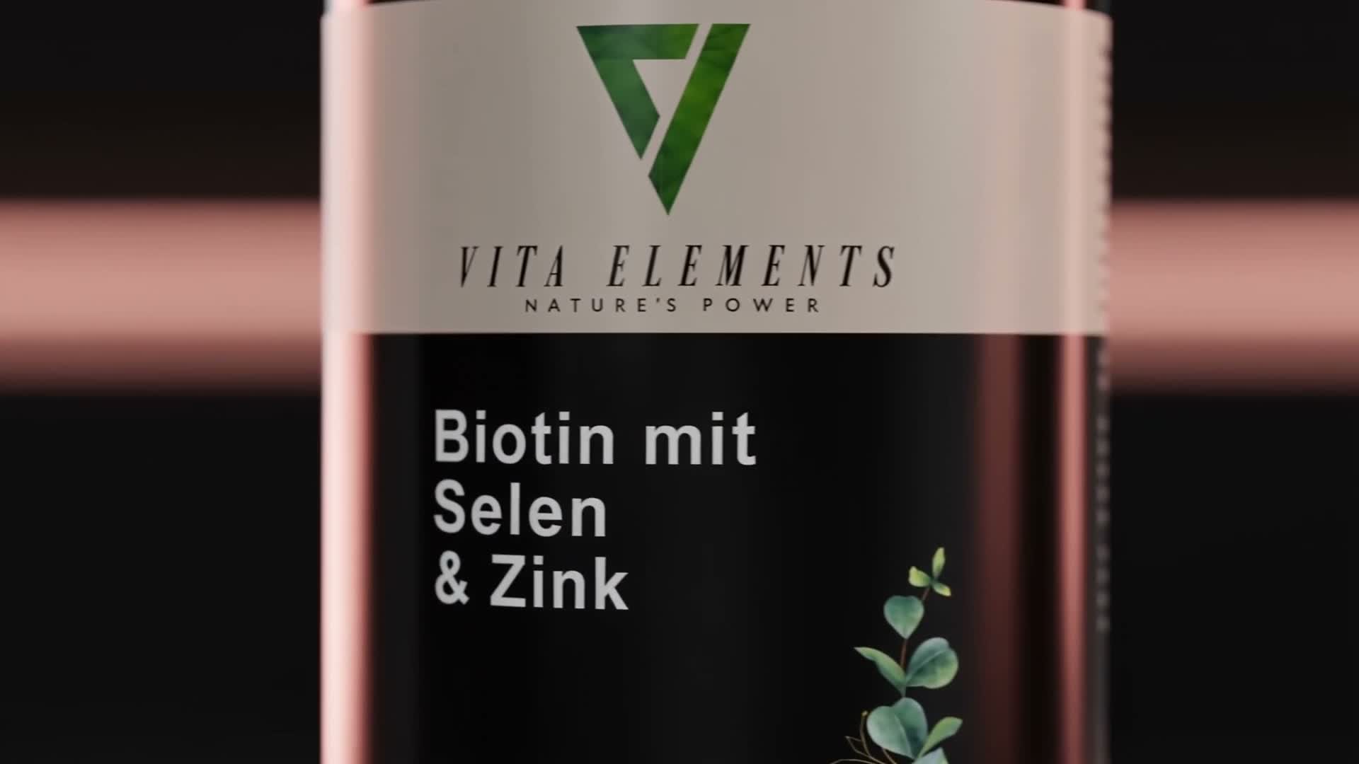 Vita Elements Biotin Selen Zink 365 Tabletten – Haare Nägel Produktbild-Vorschau 7