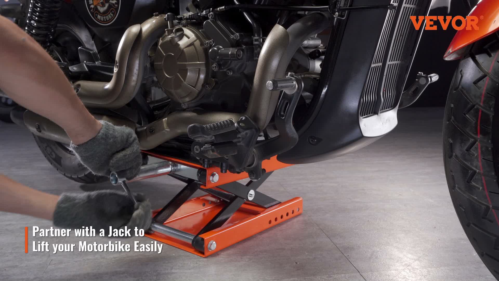 VEVOR Motorradhebebühne für sicheres Anheben bis 500 kg – Produktbild-Vorschau 7