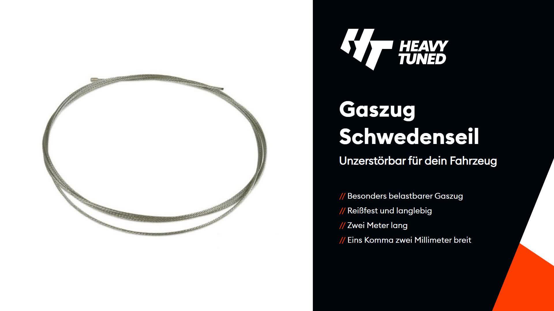Supertec Bowdenzug Schwedenseil 1,2x2000mm kompatibel mit Produktbild-Vorschau 2