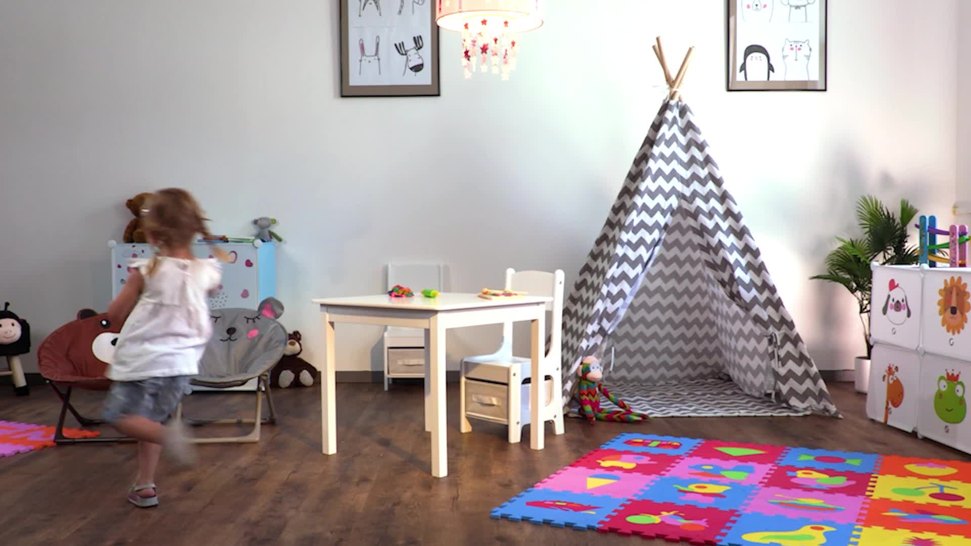 Relaxdays Moonchair Kinder, Bär, faltbar, HxBxT: 47 x 50 x Produktbild-Vorschau 7
