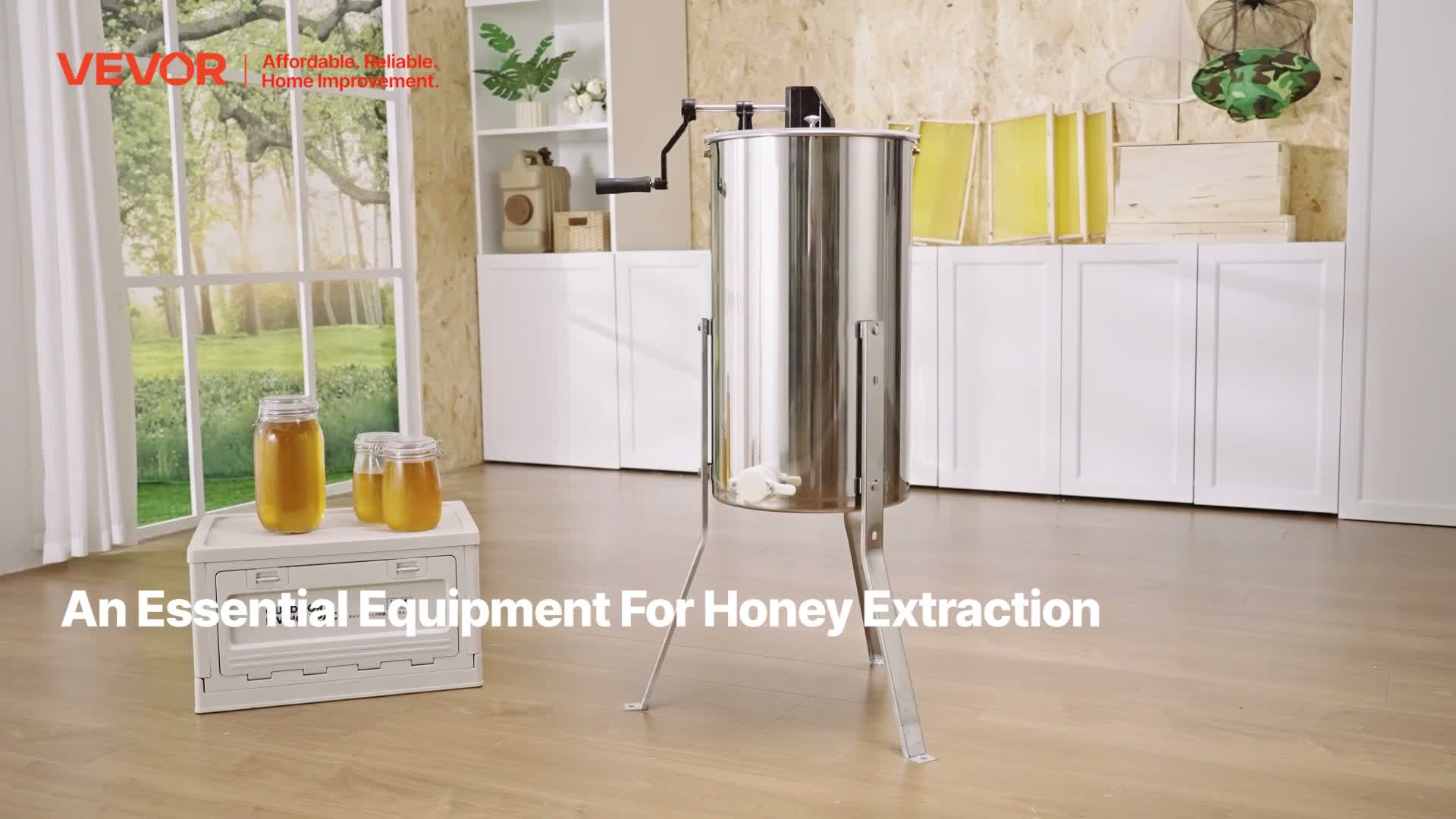 VEVOR Honigschleuder 2 Rähmchen Manuelle Produktbild-Vorschau 7