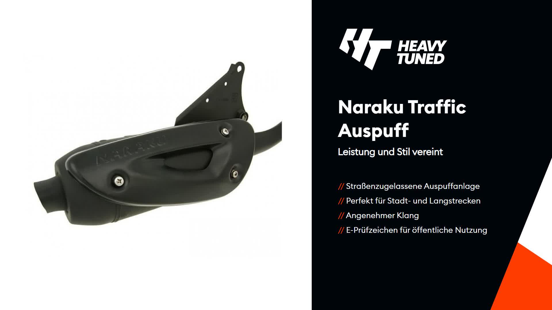 Naraku Auspuff Traffic Auspuffanlage mit Zulassung Produktbild-Vorschau 3