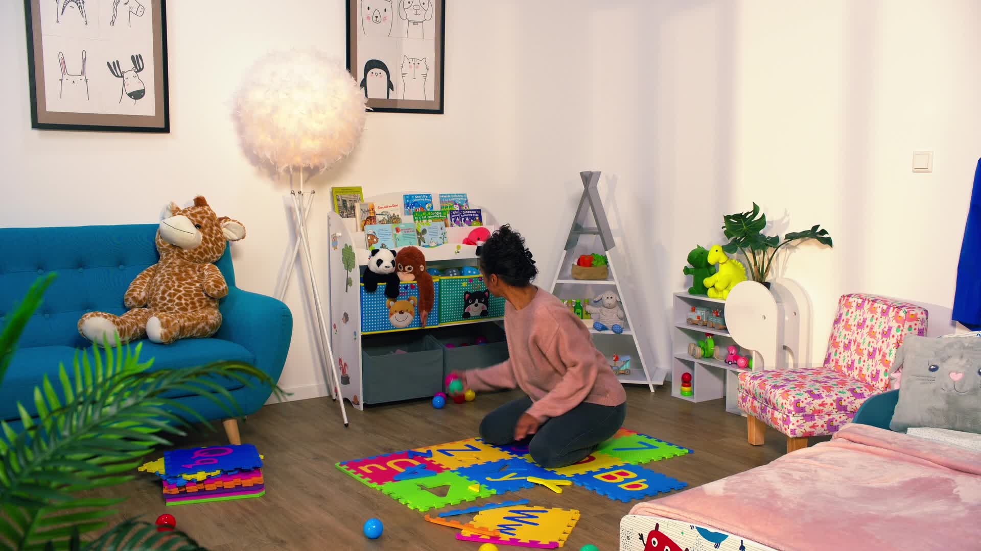 Relaxdays Puzzlematte ABC und Zahlen, 90 Teile, Spielmatte Produktbild-Vorschau 7