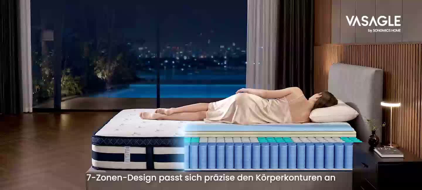 VASAGLE 7-Zonen Taschenfederkernmatratze Federkernmatratze Produktbild-Vorschau 7