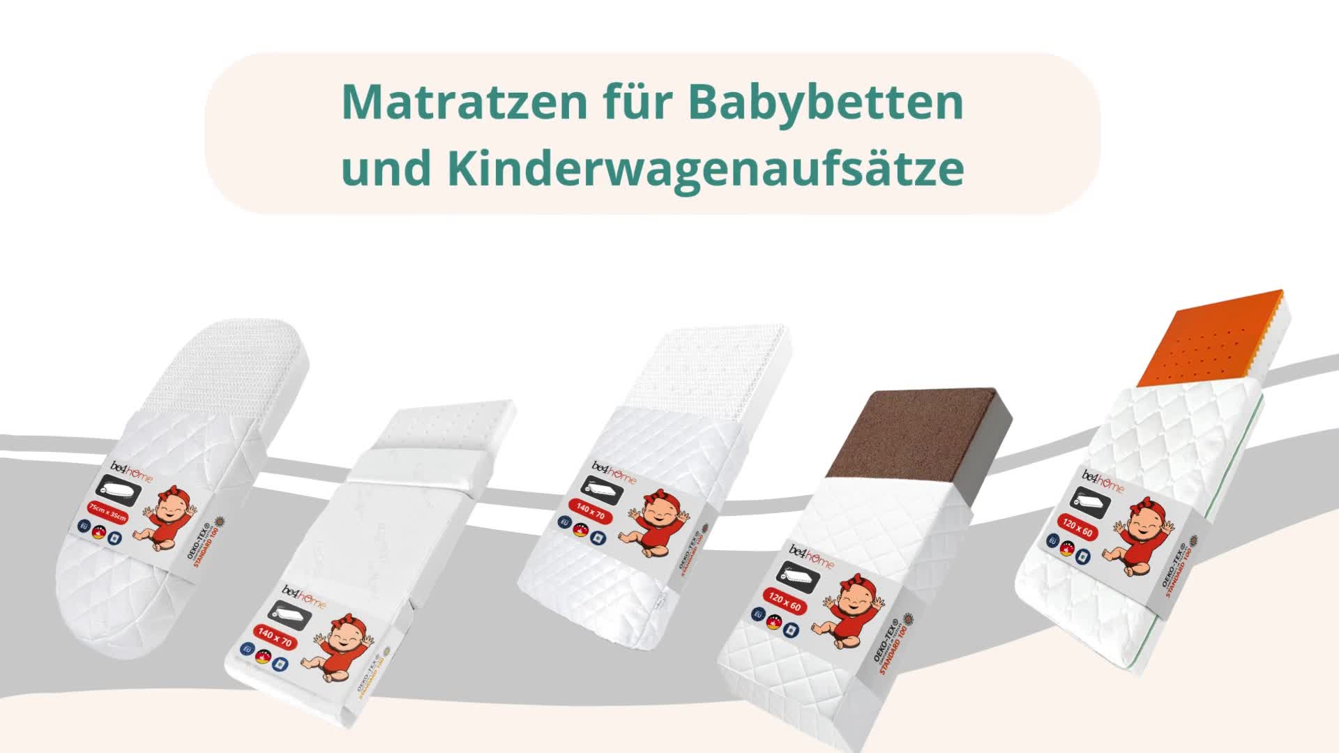 be4home Babymatratze für Wiege 90 x 40 cm, atmungsaktiv, Produktbild-Vorschau 7