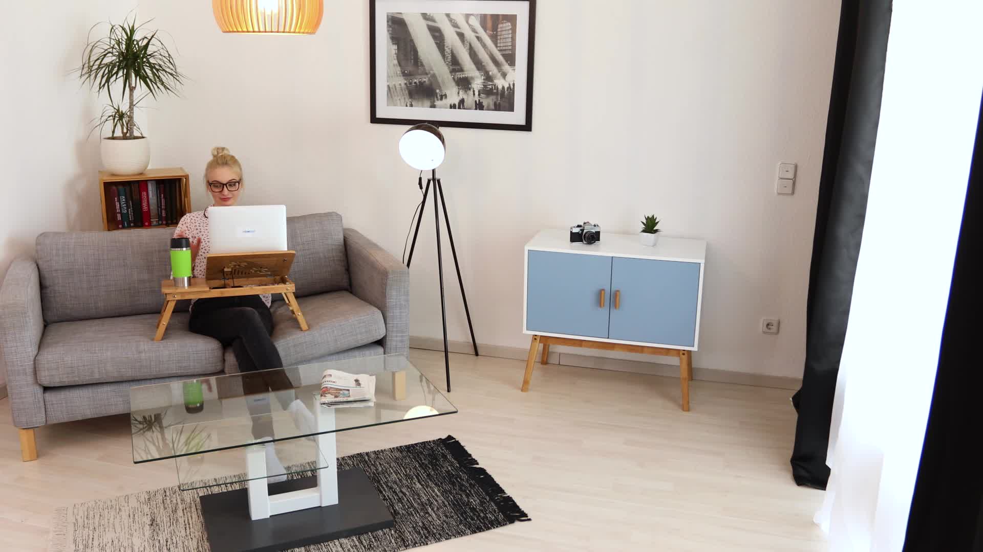 Relaxdays Höhenverstellbarer Laptoptisch fürs Bett, Bambus Produktbild-Vorschau 7