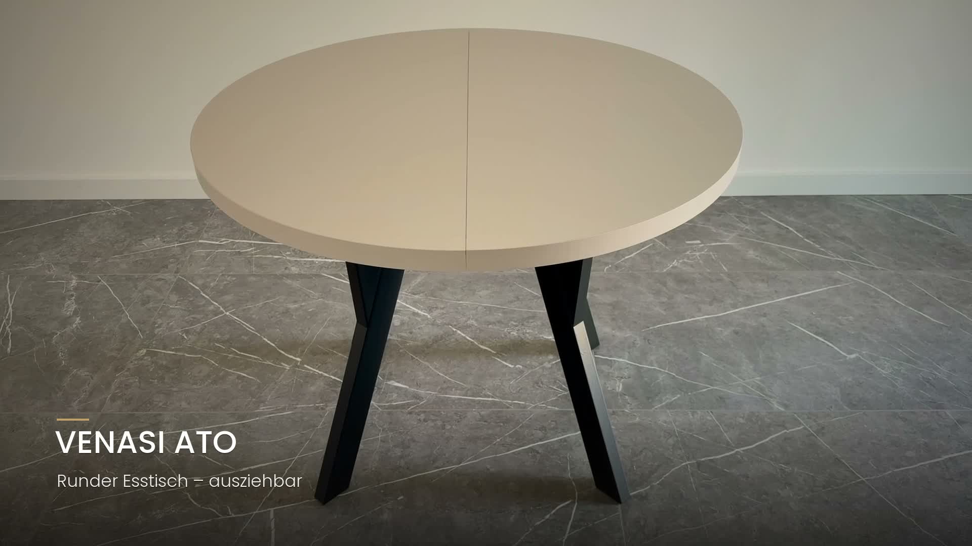 VENASI Ausziehbarer runder Esstisch ATO, 80-160 cm, Produktbild-Vorschau 6