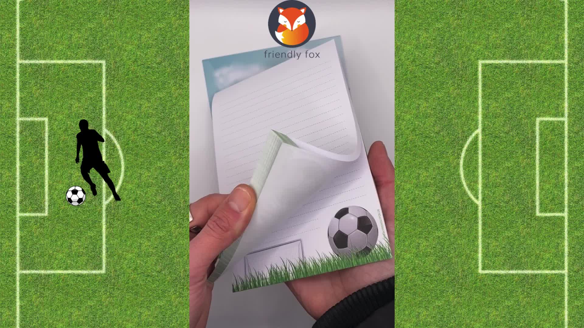 Friendly Fox Kinder Briefpapier Fussball, 1x DIN A5 Produktbild-Vorschau 7