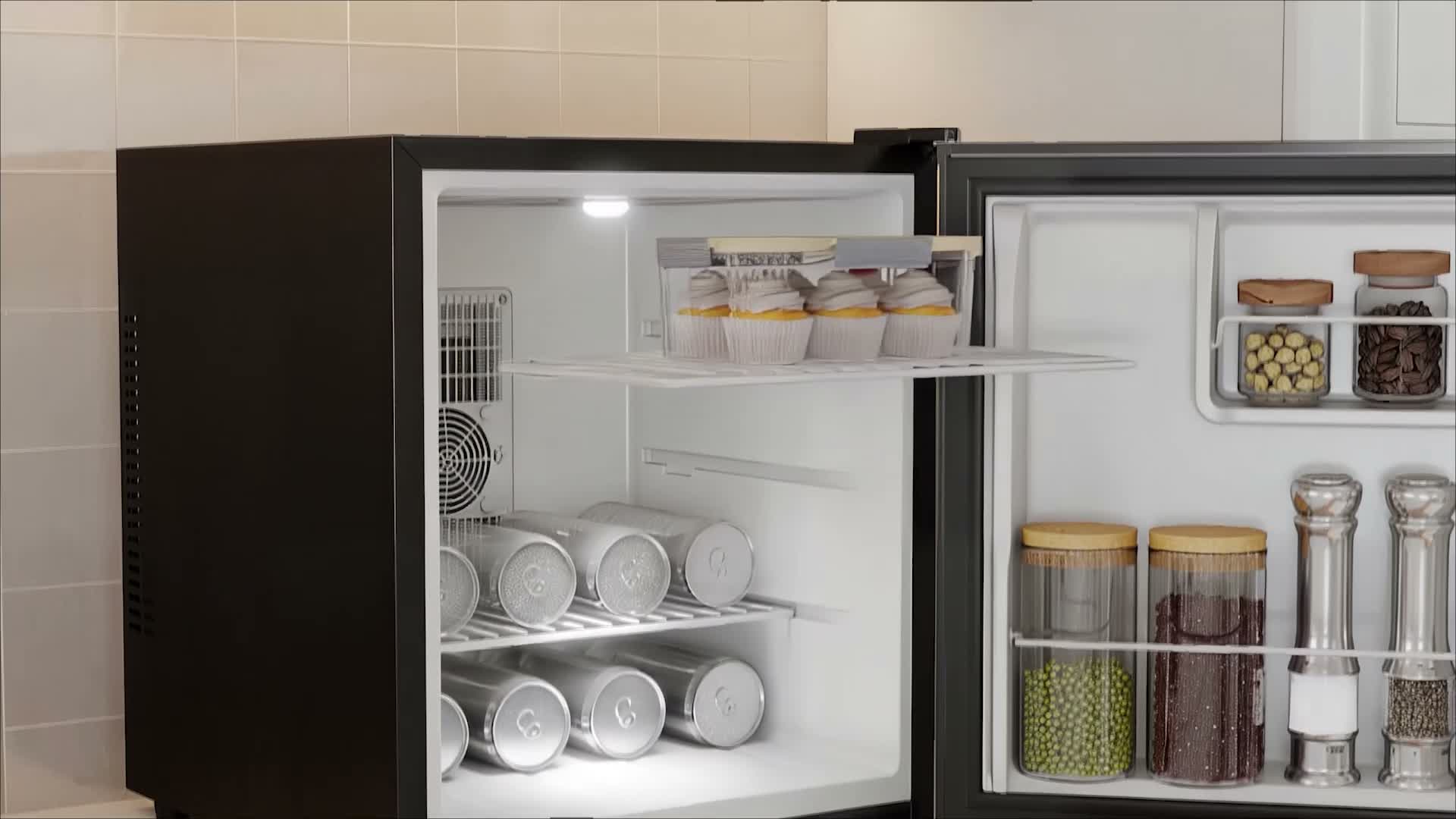 HOMCOM Mini Kühlschrank 44L Kleiner Kühlschrank mit Produktbild-Vorschau 6
