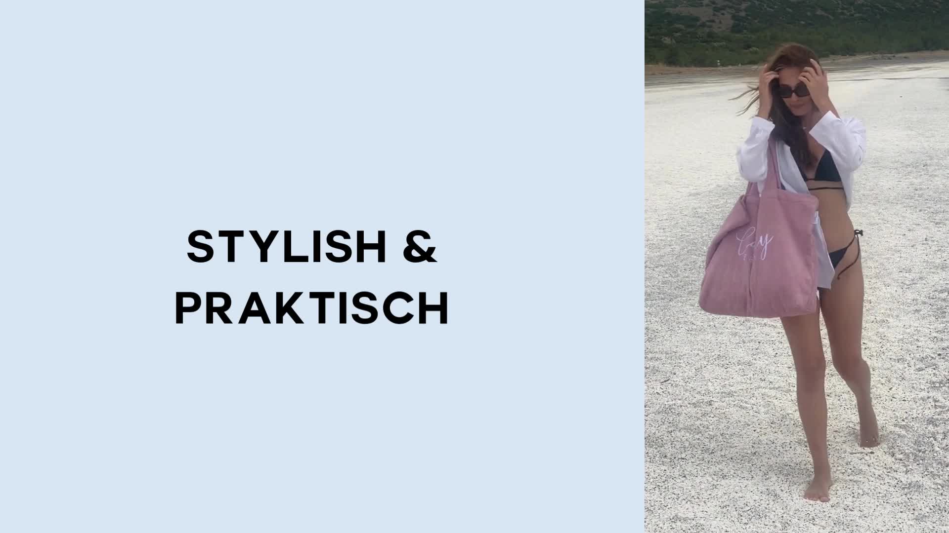 XXL-Badetasche aus 100% Baumwolle für Damen und Herren mit Produktbild-Vorschau 7