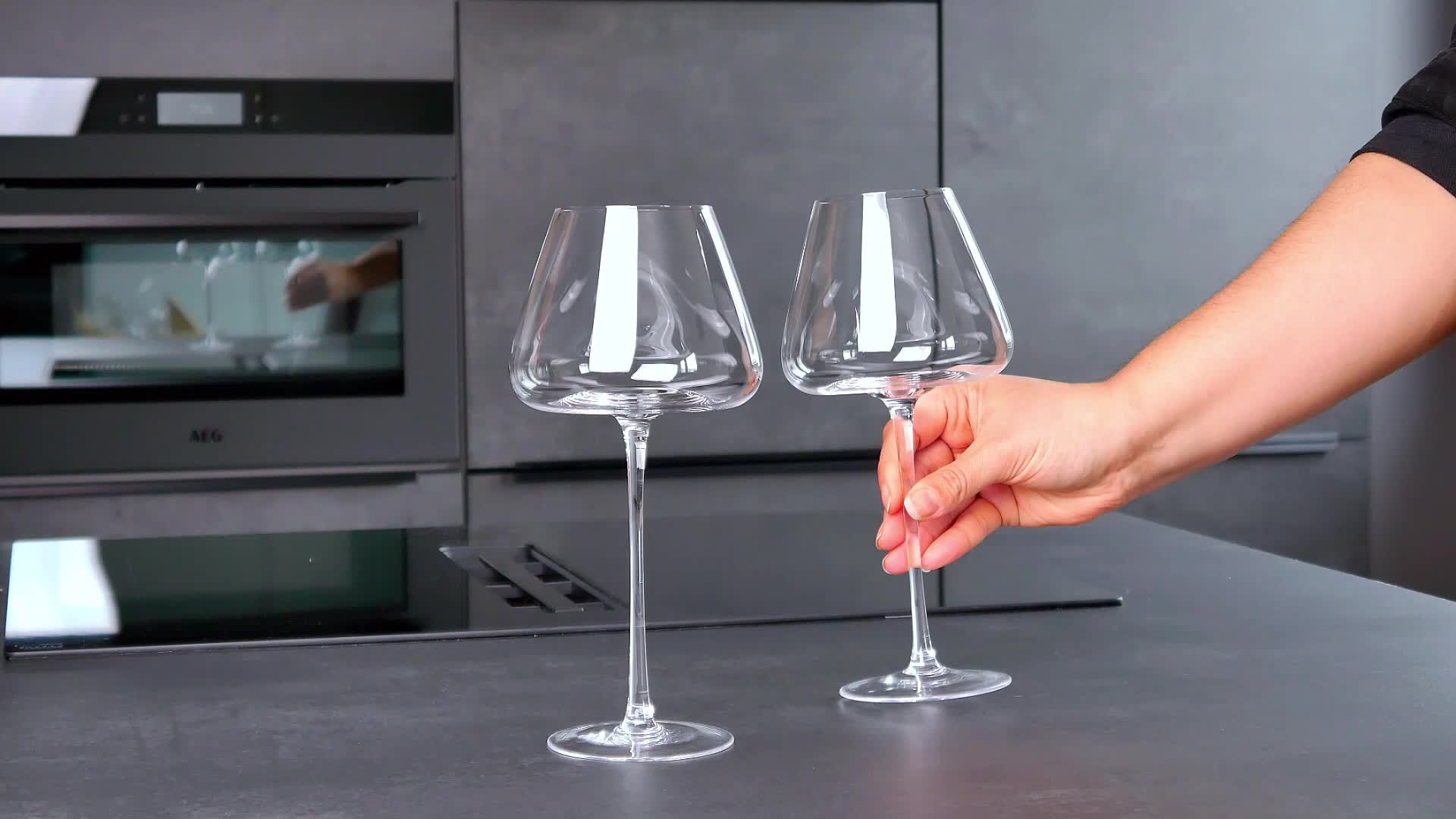 Intirilife 2x Wein Glas mit modernem Design - 600 ml Produktbild-Vorschau 7