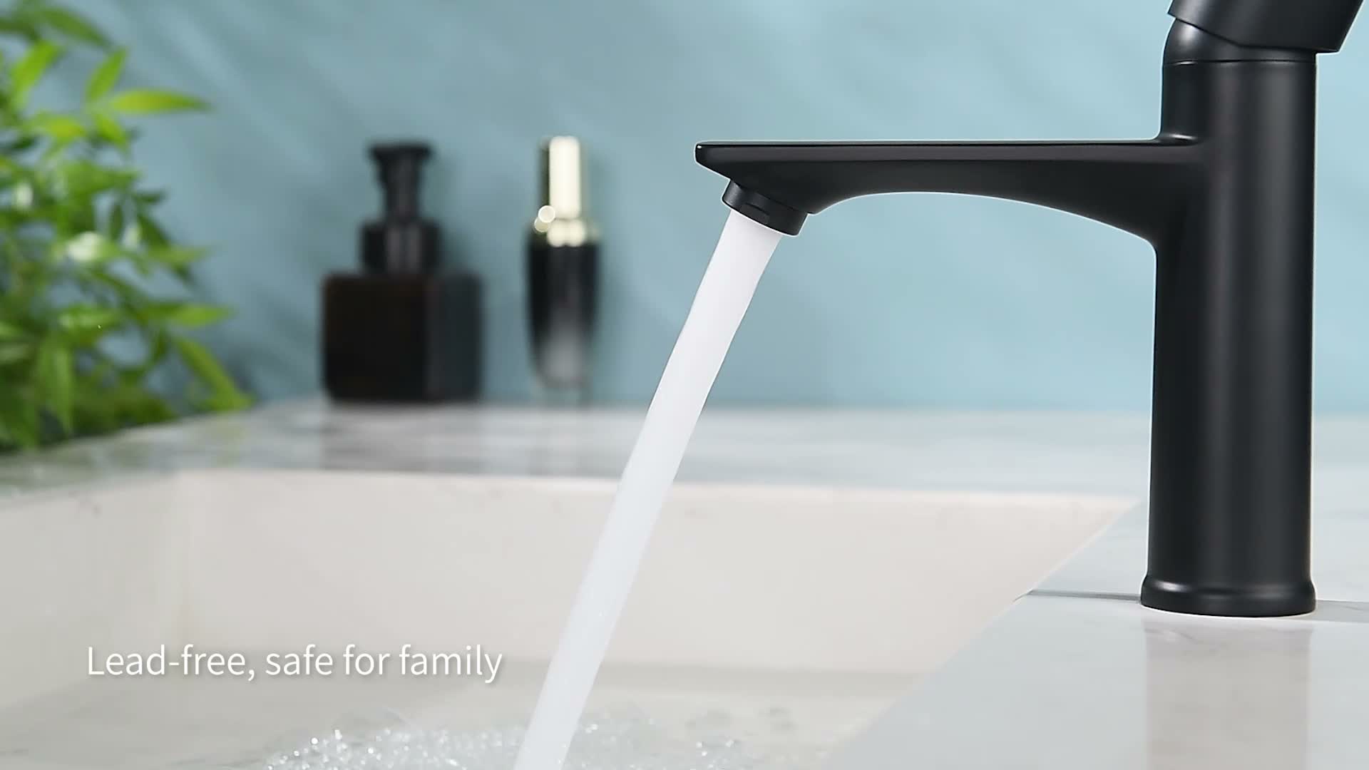Homelody Wasserhahn Bad Schwarz,Waschtischarmatur Produktbild-Vorschau 7