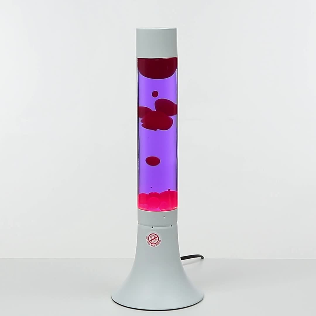 Retro Lavalampe "Yvonne" mt Kabelschalter Lila Rot H:38cm Produktbild-Vorschau 7