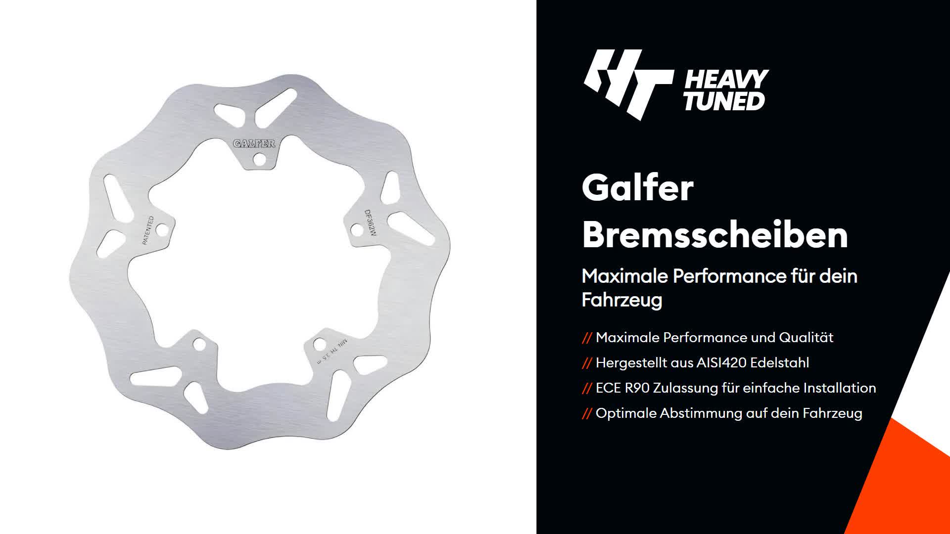 Bremsscheibe Galfer DF362W WAVE® starr vorne 200x4mm für Produktbild-Vorschau 3