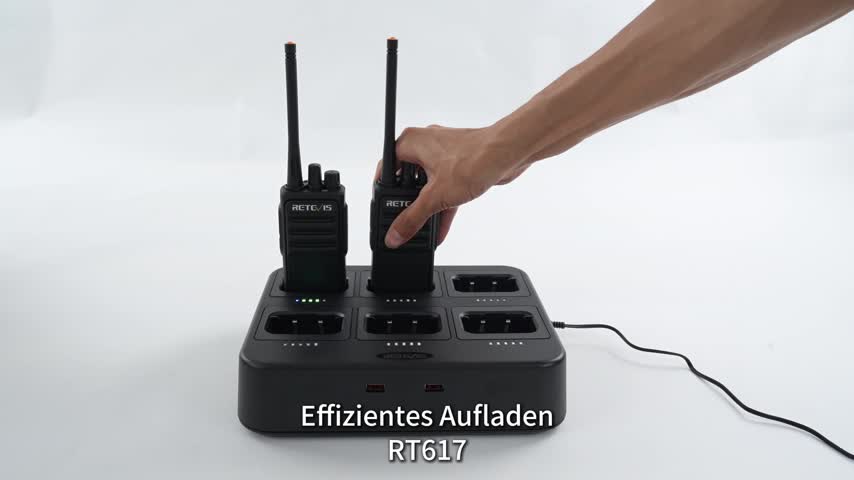 Retevis RT617 Funkgeräte Set, 6 Wege Lade Walkie Talkie, Produktbild-Vorschau 7