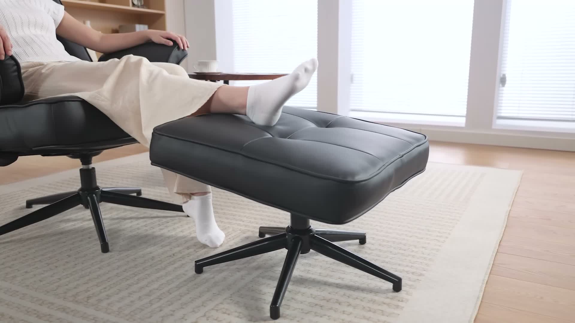 HOMCOM Relaxsessel mit Hocker, Verstellbare Kopfstütze, Produktbild-Vorschau 7