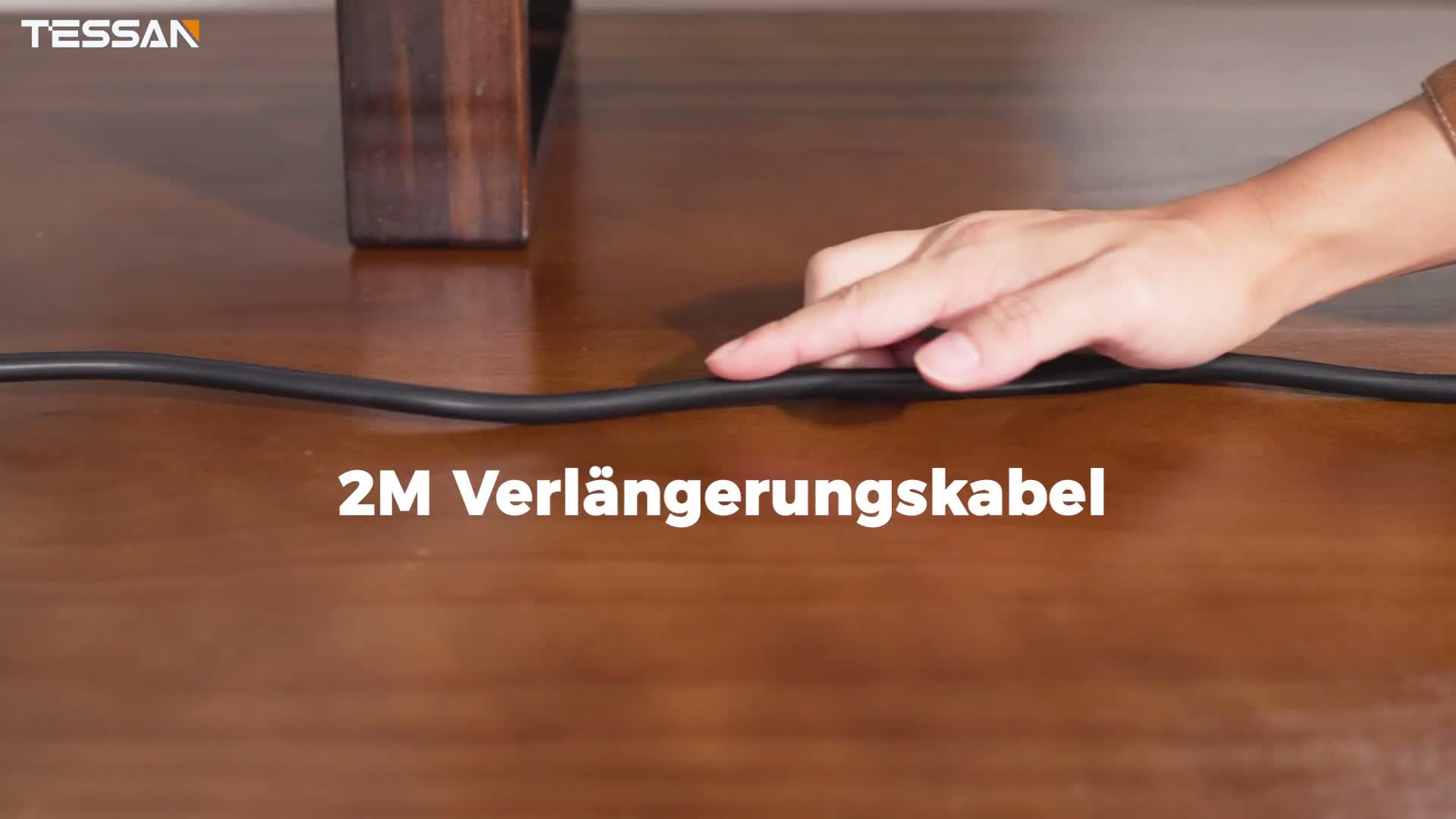 TESSAN 8 Fach Mehrfachsteckdose mit 1 USB C 3 USB A Produktbild-Vorschau 7