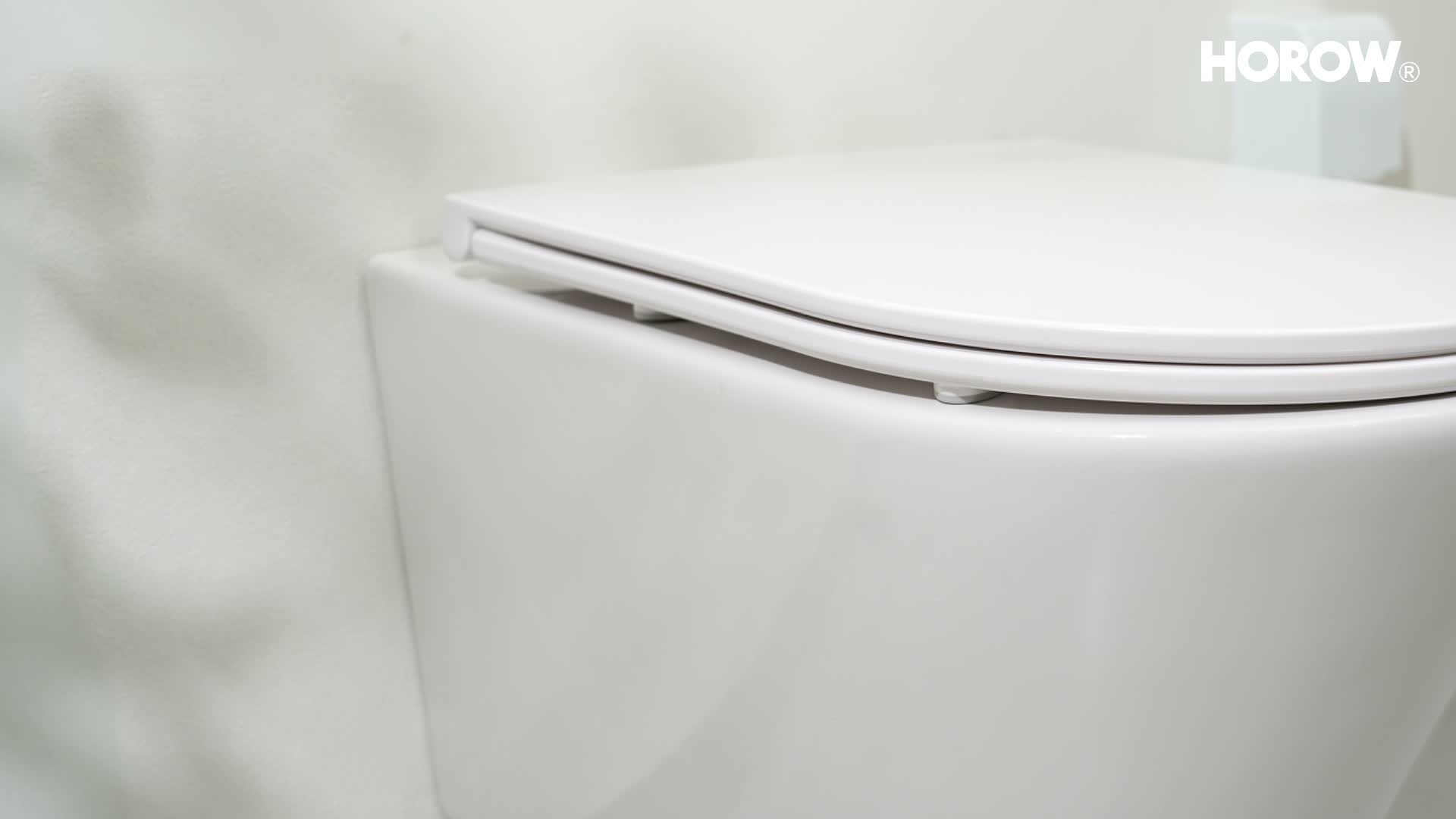 HOROW Hänge Toilette Spülrandloses WC - Produktbild-Vorschau 7