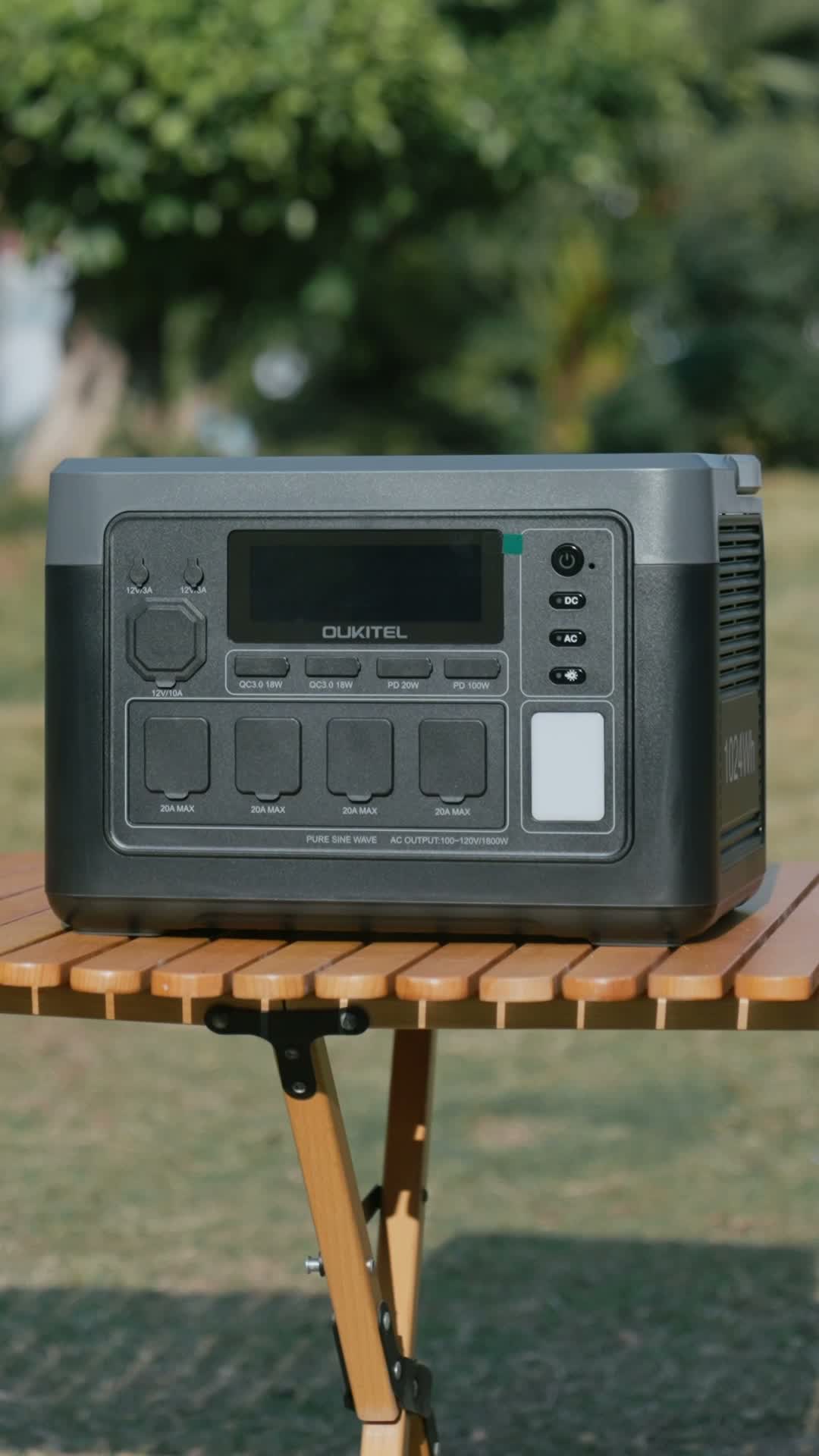 OUKITEL P1000E Plus Powerstation 1800W / 1024Wh + 100W Produktbild-Vorschau 7