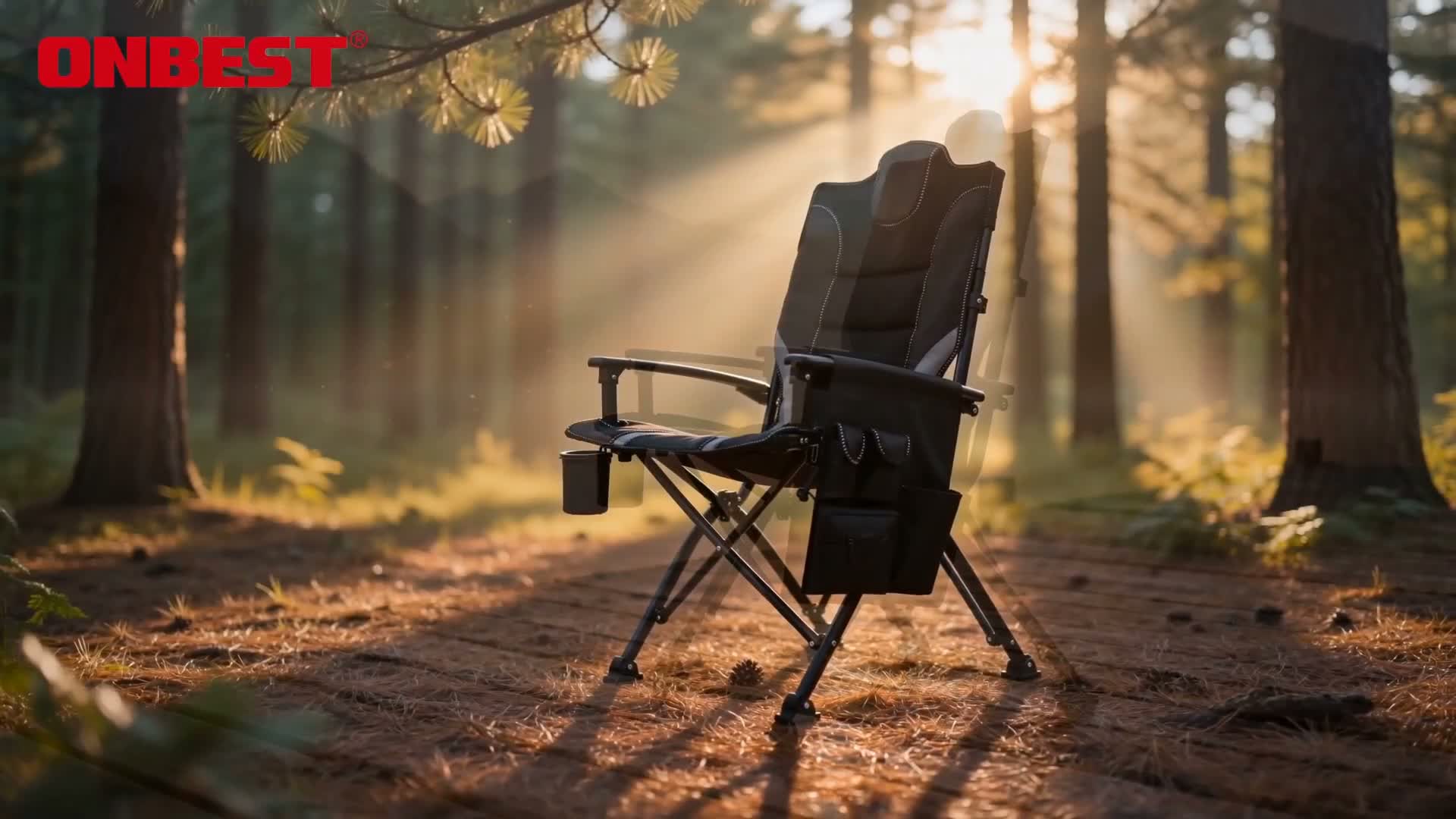 ONBEST Campingstuhl | faltbar | 150 kg | inklusive Produktbild-Vorschau 7