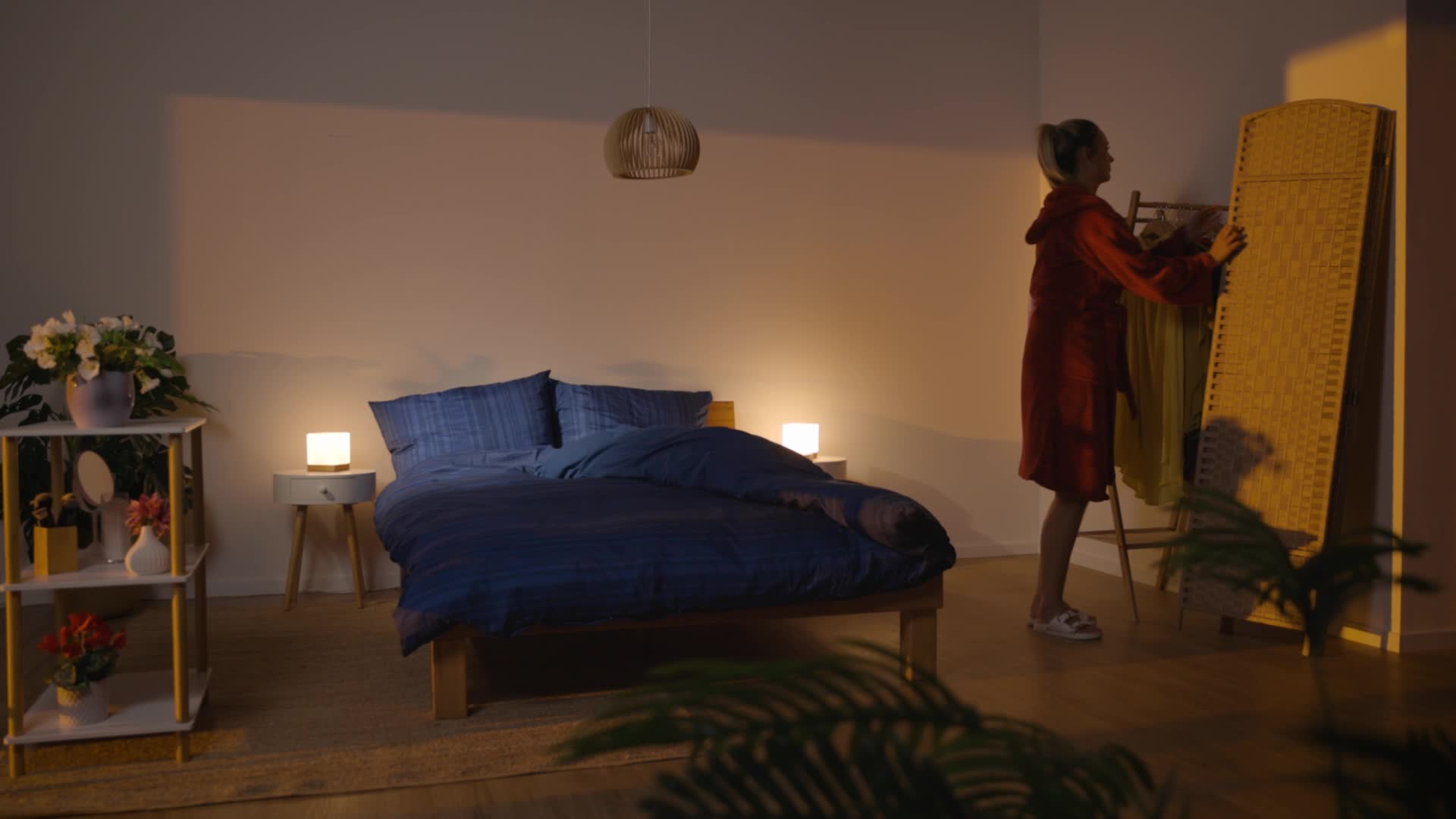 Relaxdays Paravent, 4-teilig, faltbarer Raumtrenner, HxB: Produktbild-Vorschau 7
