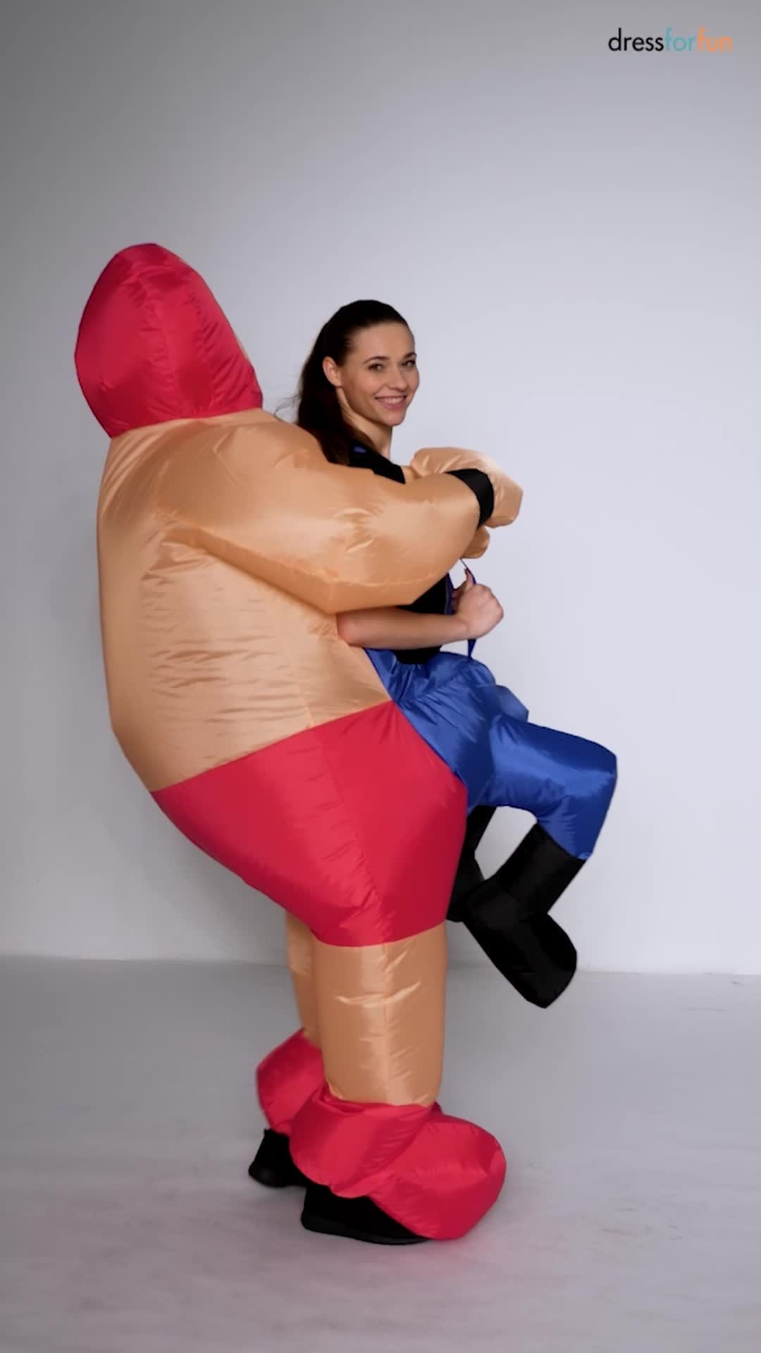 dressforfun® Selbstaufblasbares Aufsitzkostüm Wrestler Produktbild-Vorschau 7
