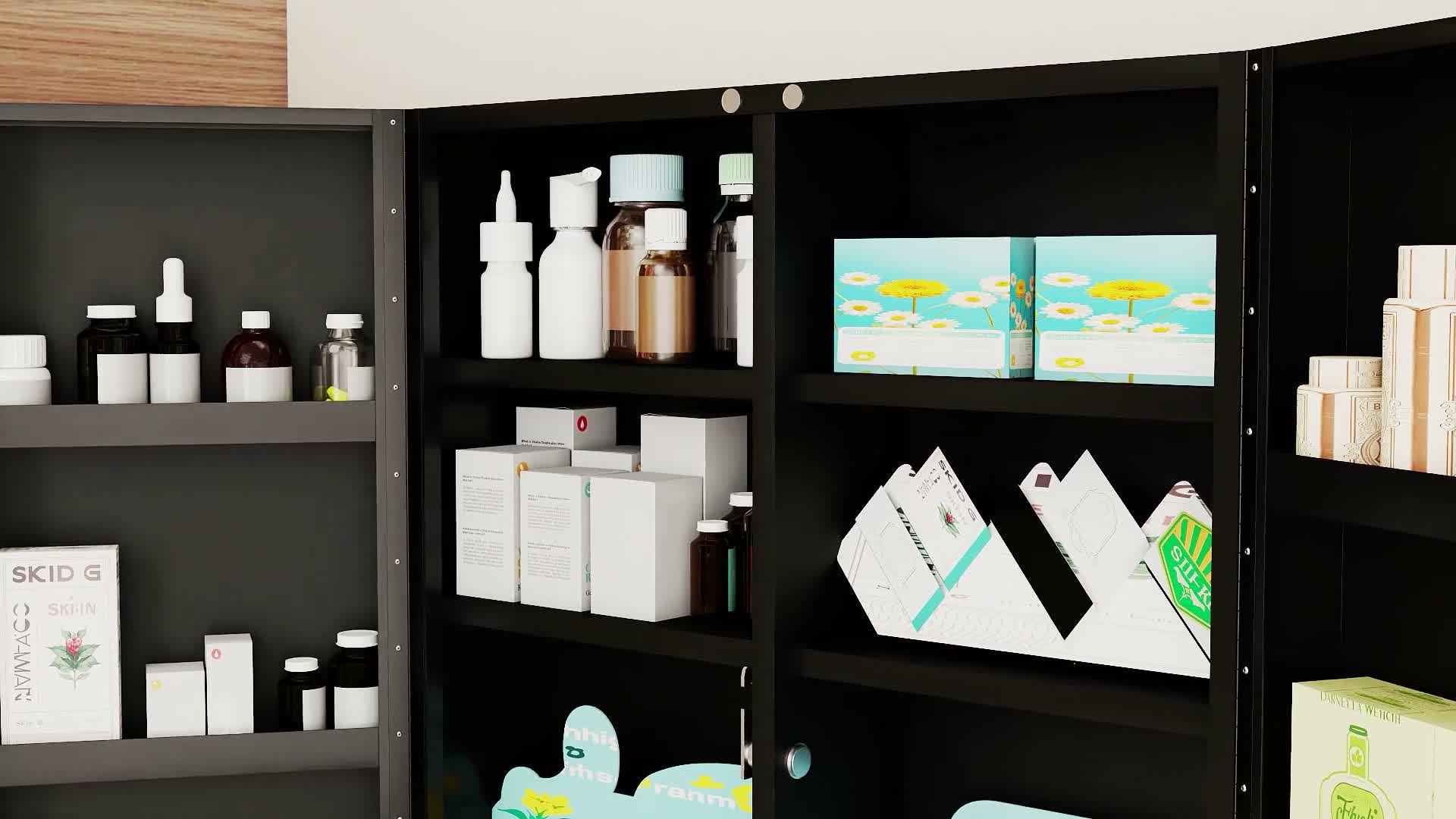 kleankin Medizinschrank, abschließbarer Produktbild-Vorschau 7