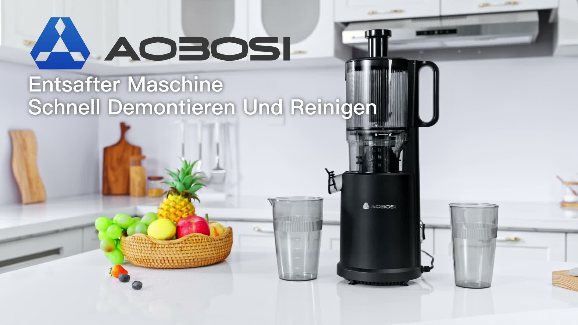 AOBOSI  Entsafter mit 126 MM Einfüllöffnung, 1,8 L Slow Produktbild-Vorschau 7