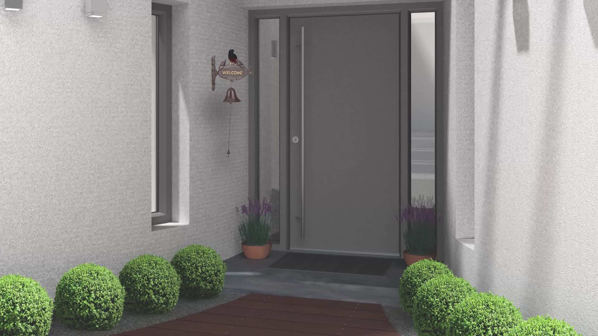 Relaxdays Türglocke Gusseisen WELCOME, Antik-Stil, goldene Produktbild-Vorschau 7