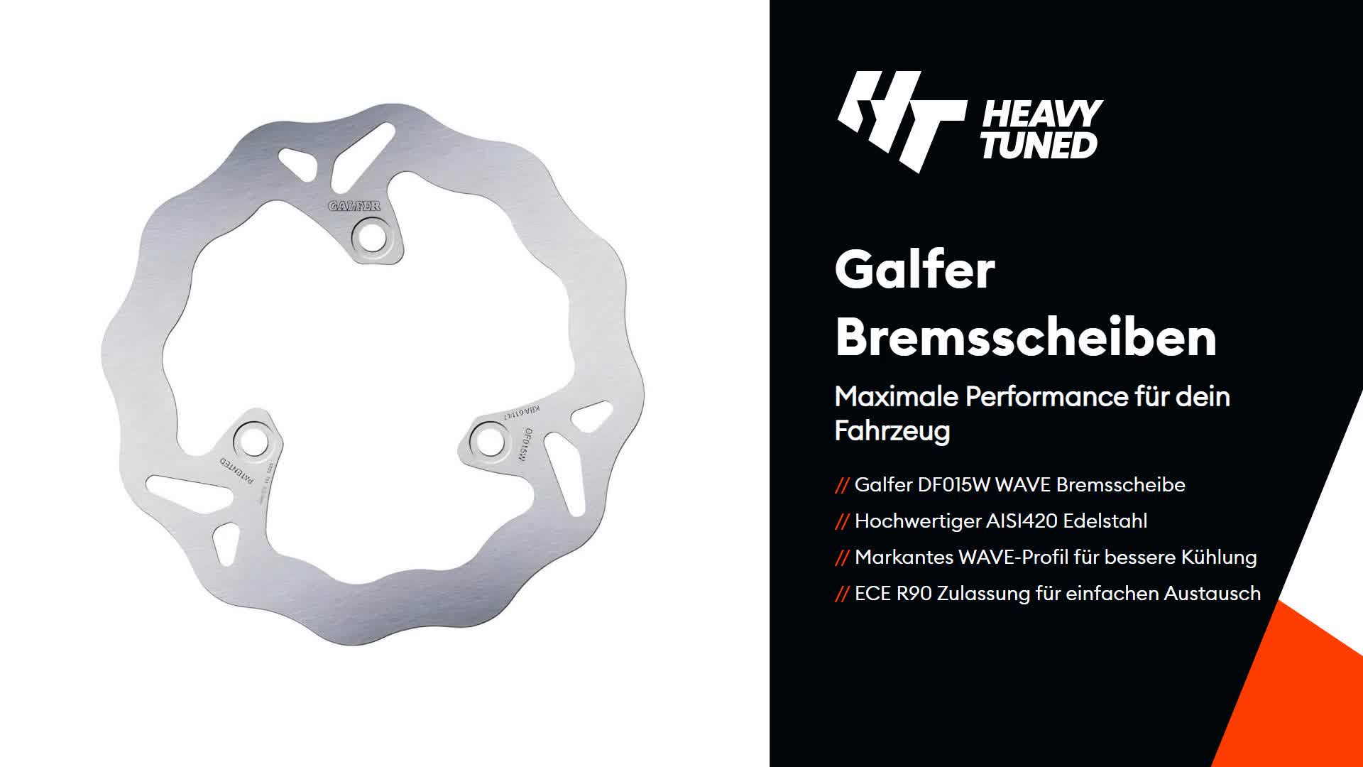 Galfer Wave-Bremsscheibe DF015 Rotor DF015 Typ W starr Produktbild-Vorschau 4