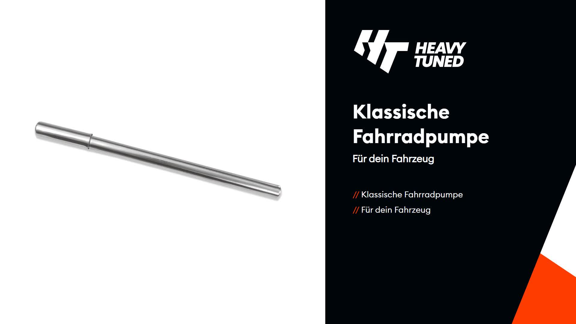 V BIKE Luftpumpe TT-317A-Chrome klassische Fahrradpumpe, Produktbild-Vorschau 2