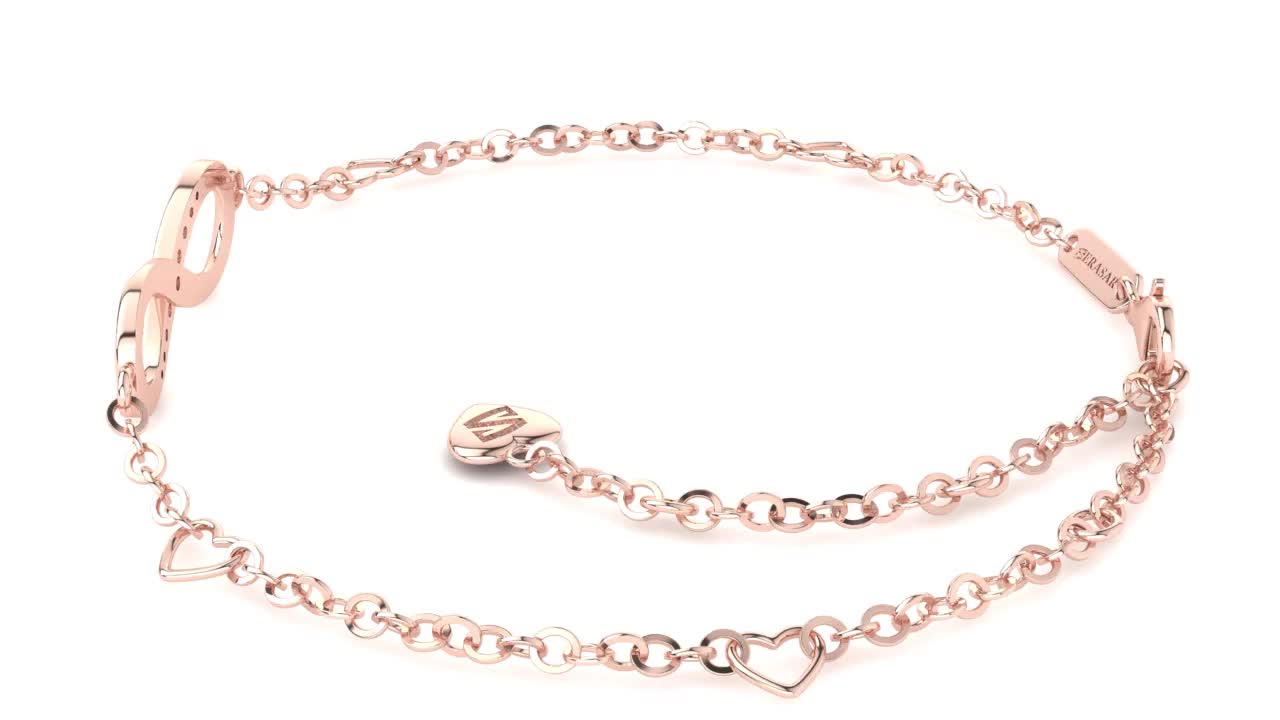 SERASAR | Fußkettchen aus Sterlingsilber [Infinity] mit Produktbild-Vorschau 7