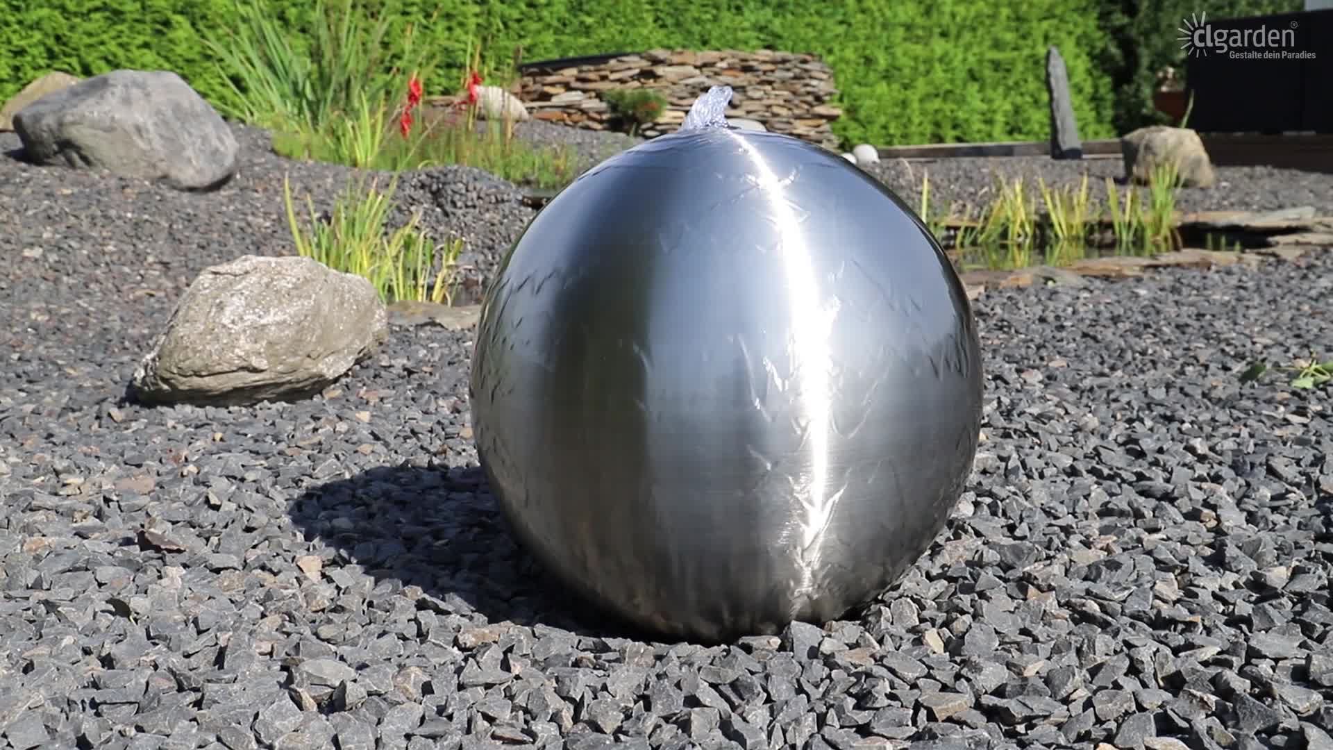 CLGarden 48cm großer Edelstahl Kugel Springbrunnen ESB5 Produktbild-Vorschau 7