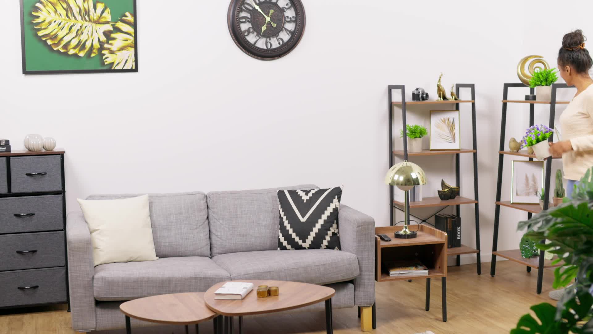 Relaxdays Kunstpflanzen 3er Set, verschiedene künstliche Produktbild-Vorschau 7