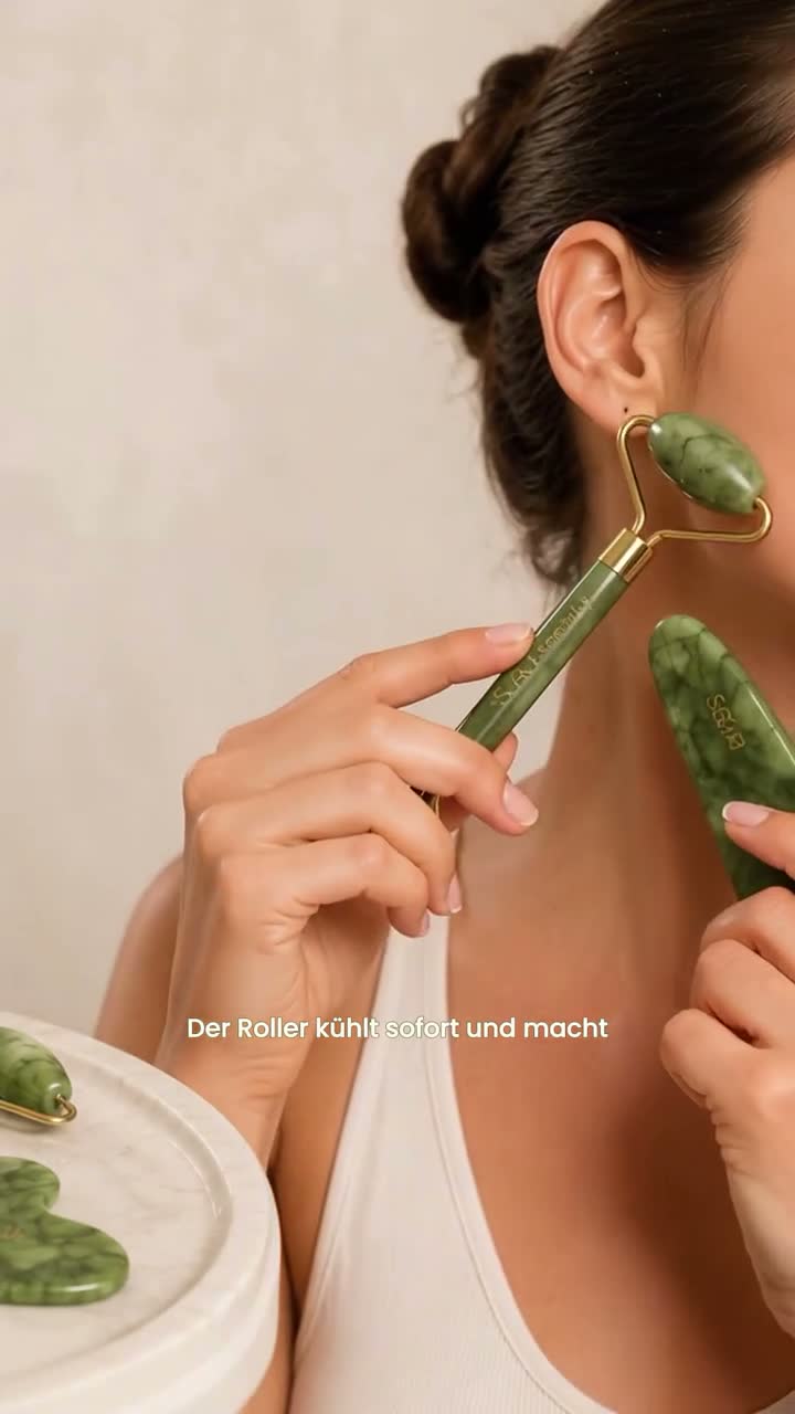 Jade Roller & Gua Sha Set – Gezichtsmassage & Productafbeelding-voorbeeld 7
