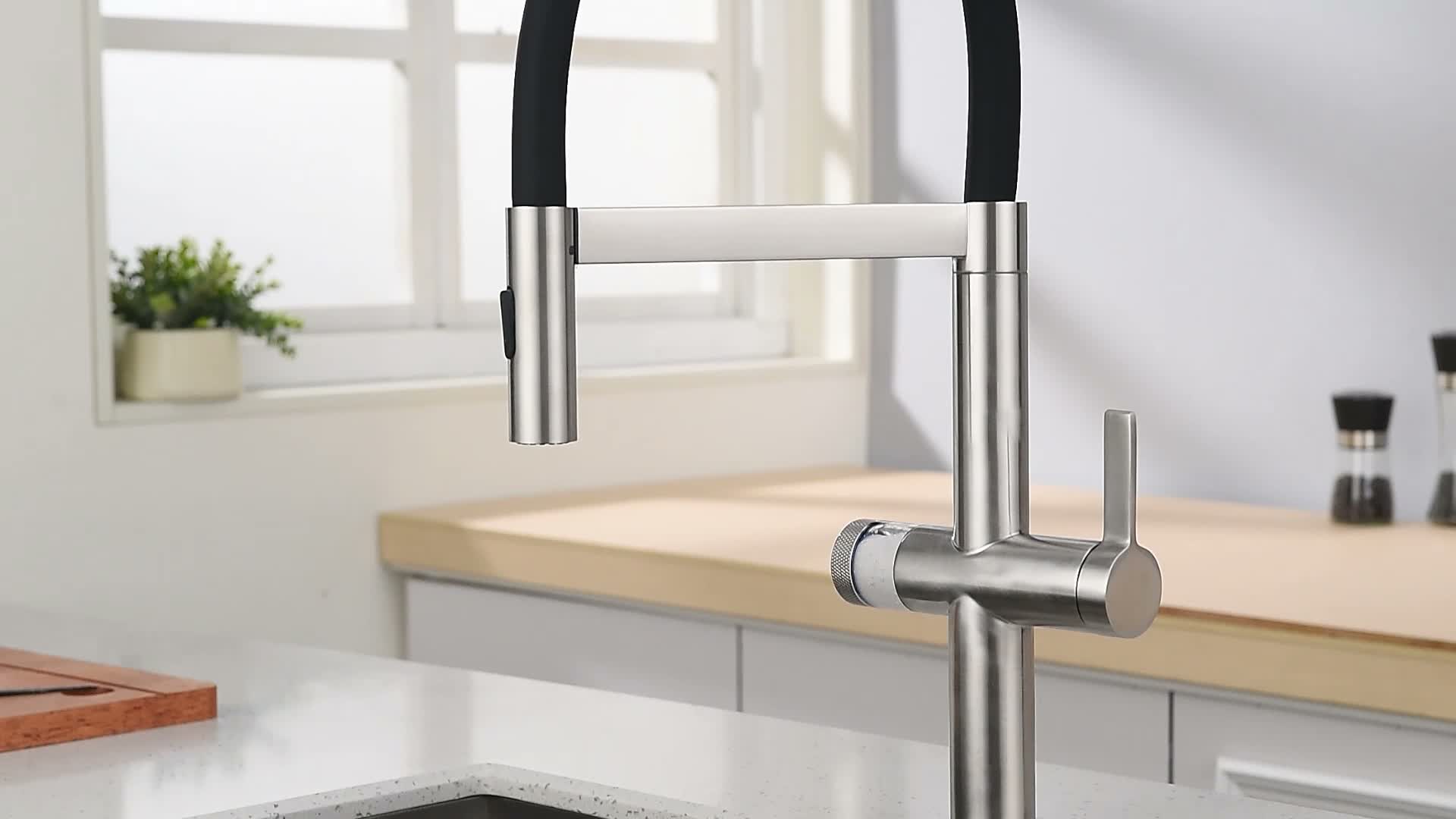 Homelody 304 Edelstahl Küchenarmatur, Ausziehbarer Auszug, Produktbild-Vorschau 7