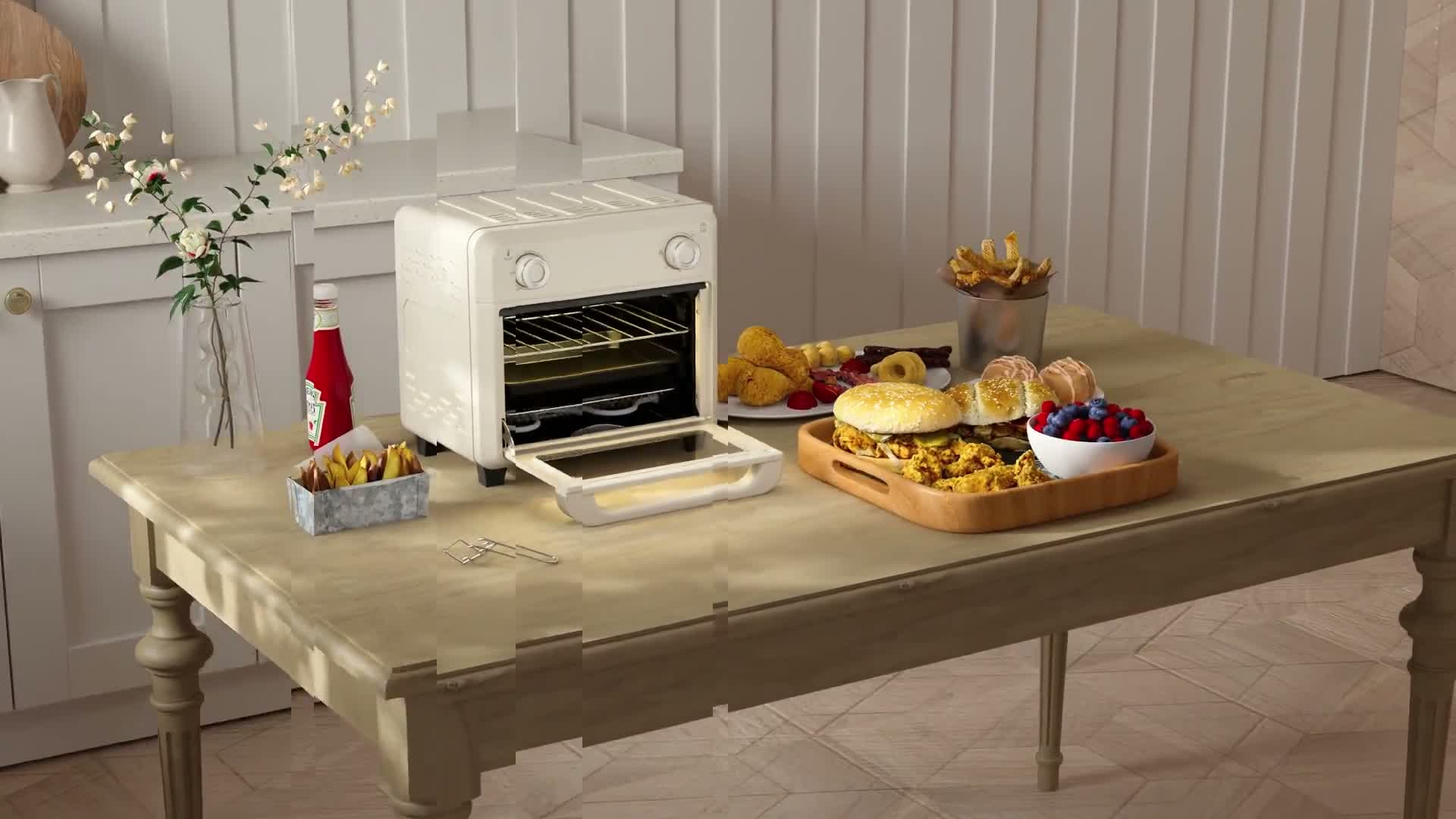HOMCOM Minibackofen mit Umluft 10L 2 in 1 Mini Ofen mit Produktbild-Vorschau 7