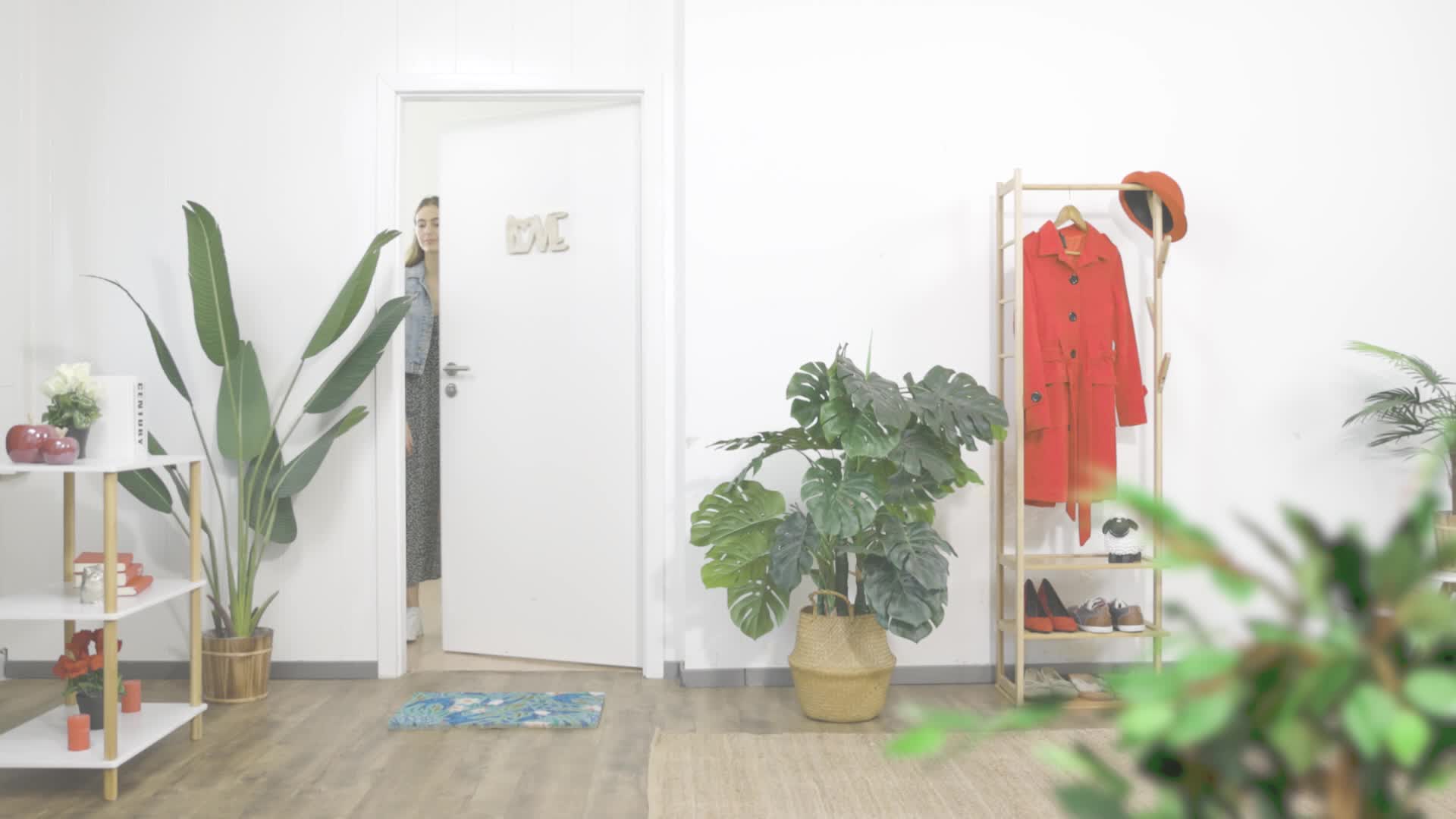 Relaxdays Fußmatte Kokos, Schwalben-Motiv, Fußabtreter Produktbild-Vorschau 7