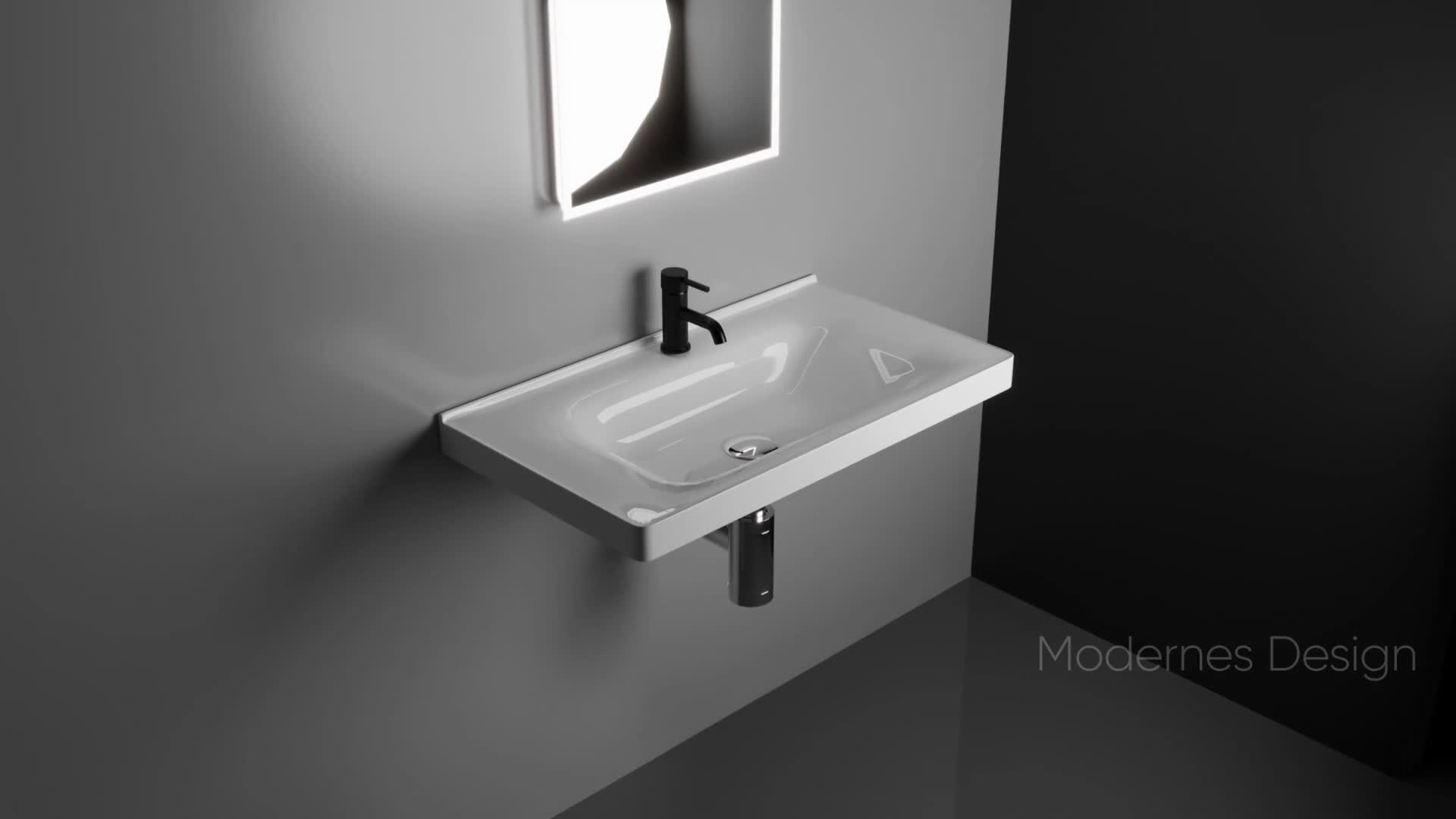 Alpenberger Waschbecken 80 cm Breit | Gäste WC & Badezimmer Produktbild-Vorschau 7