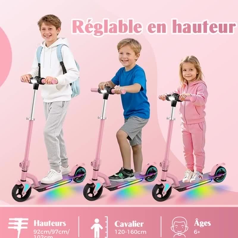 Elektroscooter Kinder 6-14 Jahren, 130W, Klappbar, 16km/h, Produktbild-Vorschau 7
