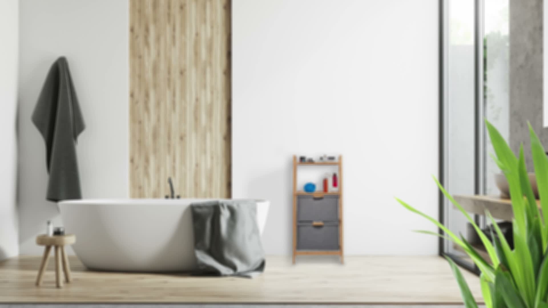 Relaxdays Badregal mit Wäschekorb, 2 Ablagen & 2 Produktbild-Vorschau 7
