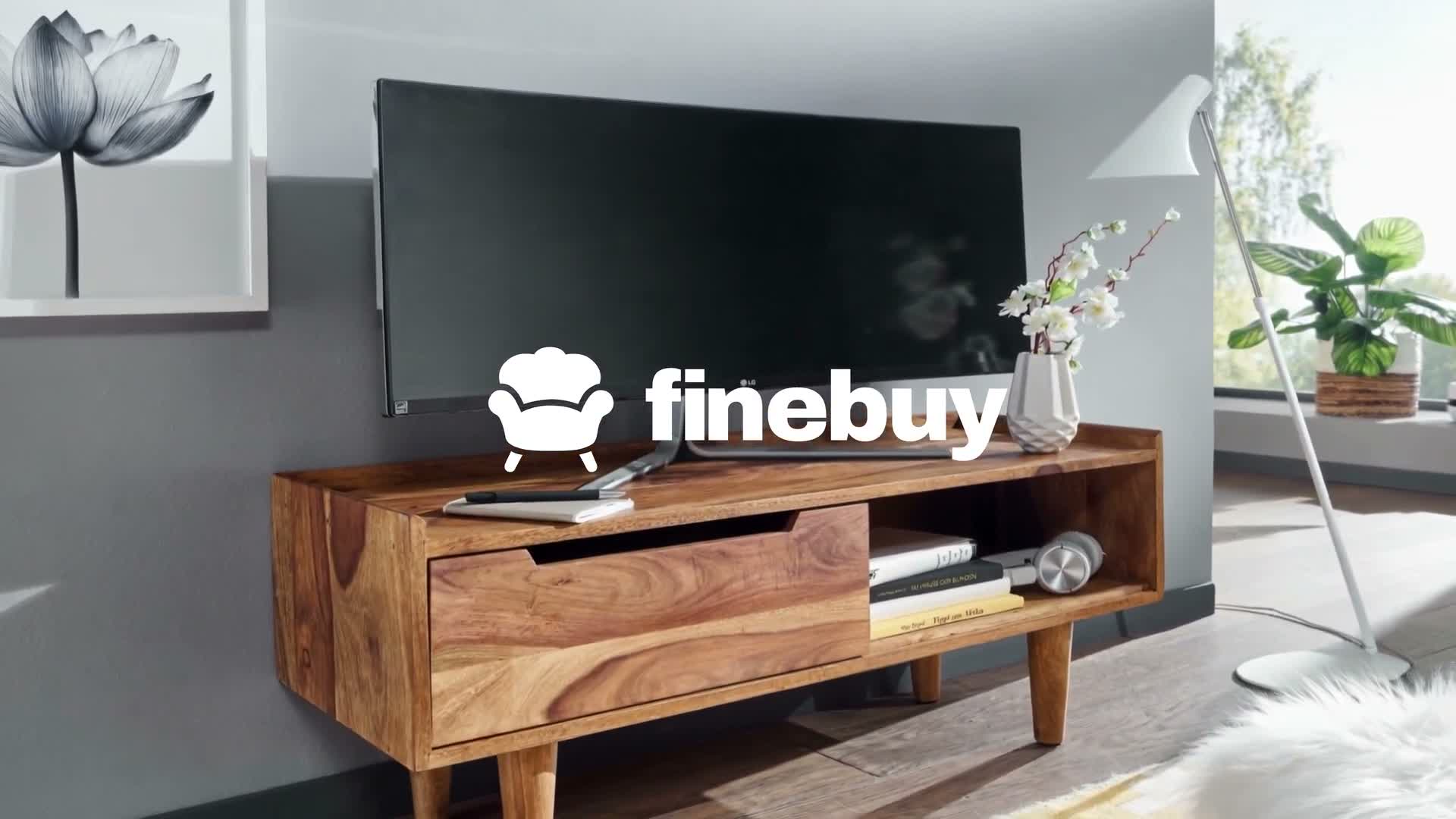 FineBuy Lowboard Sheesham Massivholz 95x44x34 cm TV-Kommode Produktbild-Vorschau 7