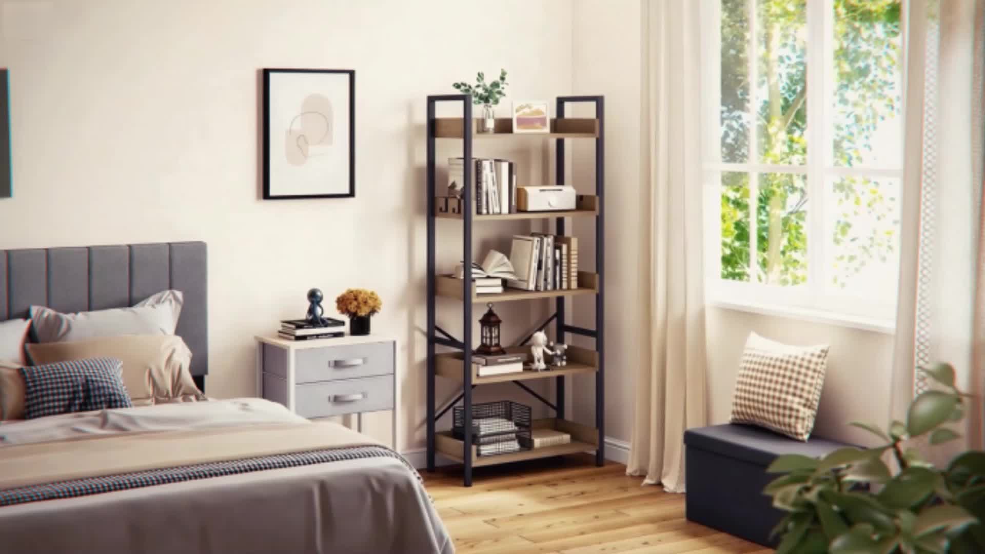 YITAHOME Bücherregal 5 Ebenen, Standregal Freistehend, Produktbild-Vorschau 7