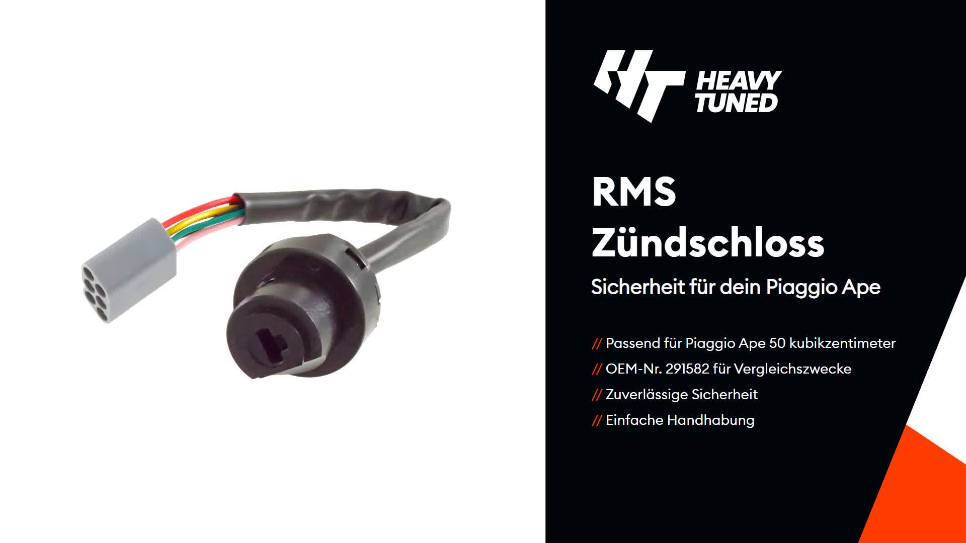 RMS Zündschloss Schlossset kompatibel mit Piaggio Ape Produktbild-Vorschau 2