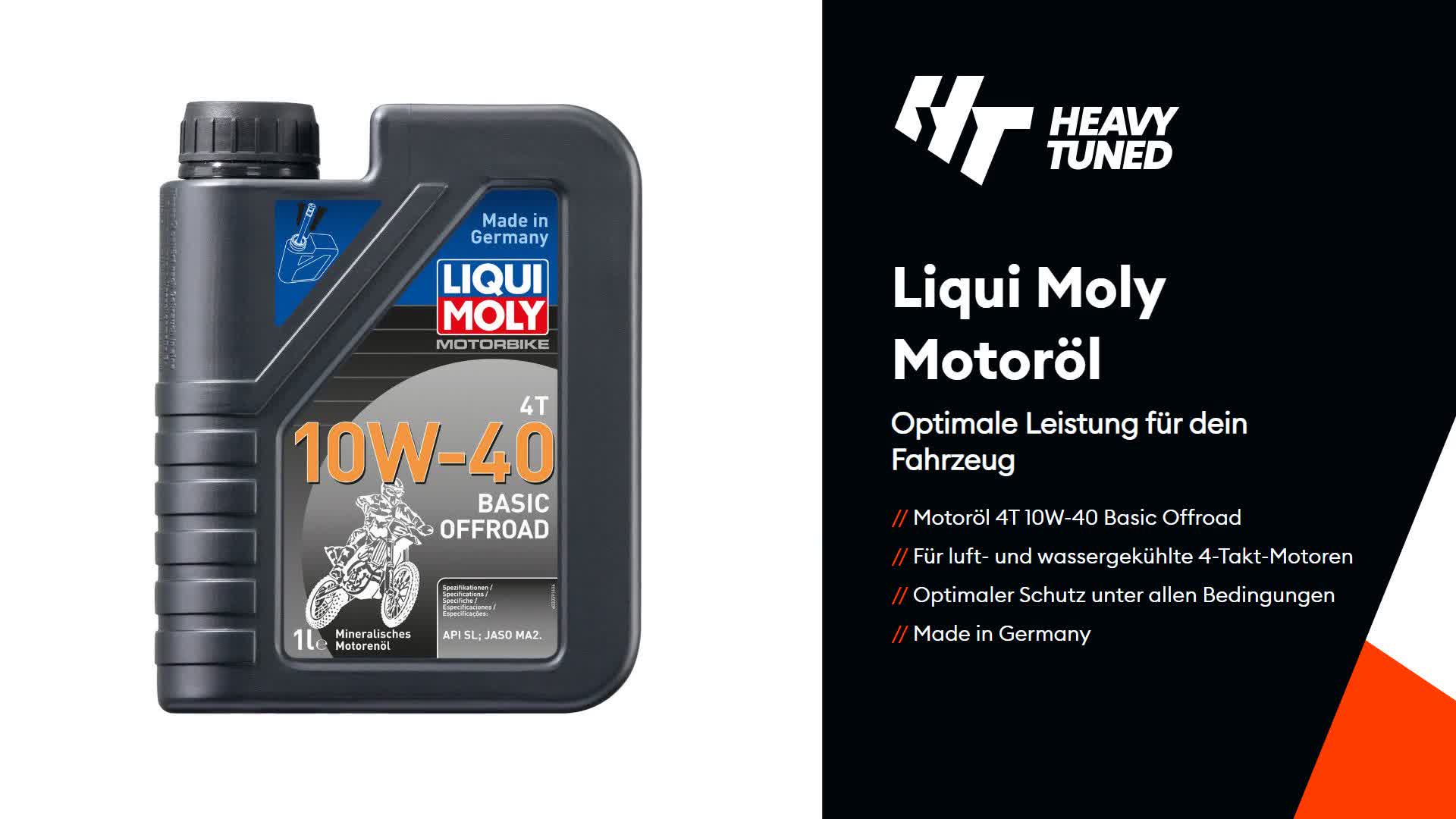 LIQUI MOLY 3059, 1 l, 10W-40, Sommer/Winter, Motorrad, Produktbild-Vorschau 5