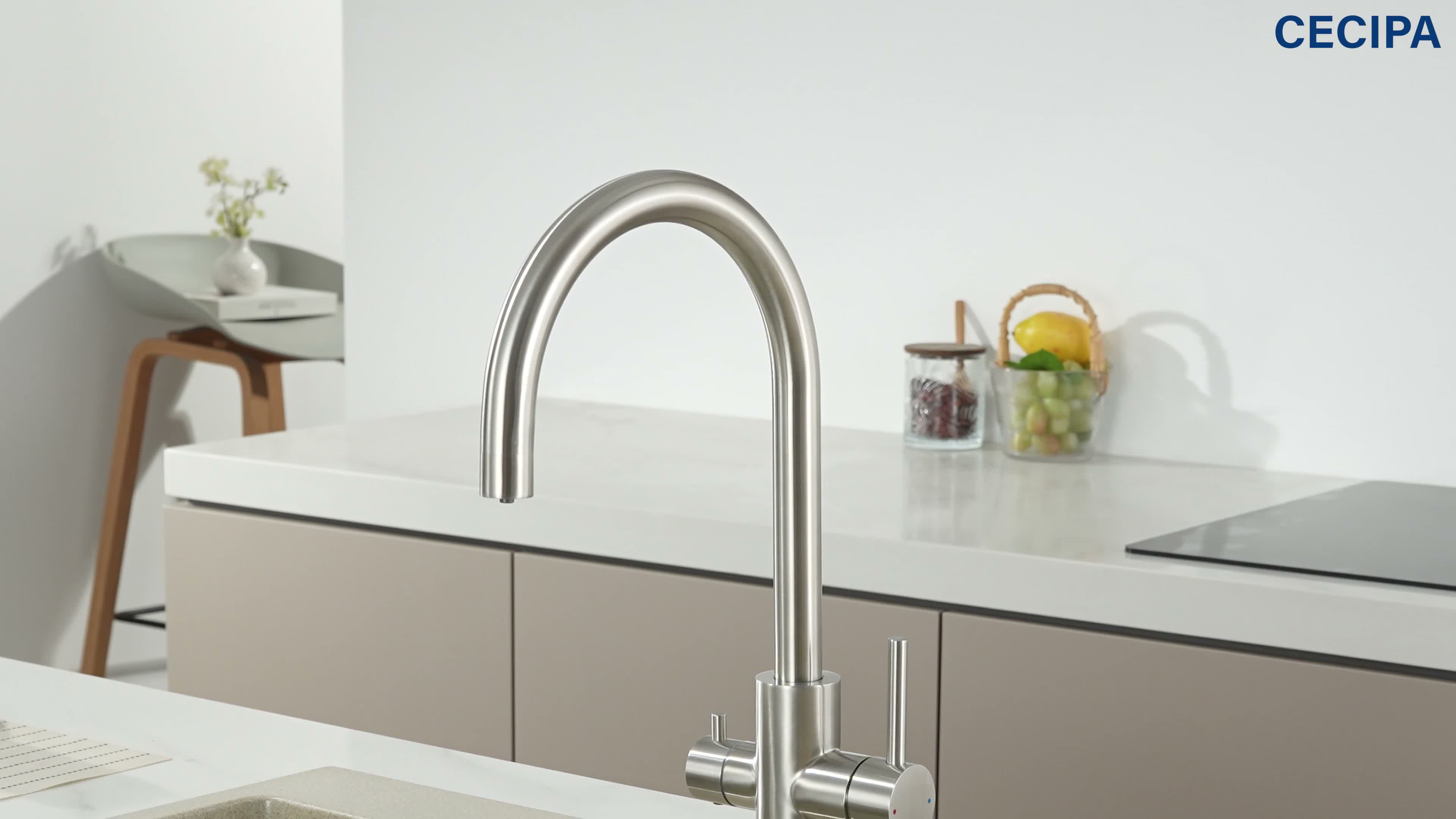 3 in 1 Filterwasserhahn Küche mit Filteranschluss, 360° Produktbild-Vorschau 7