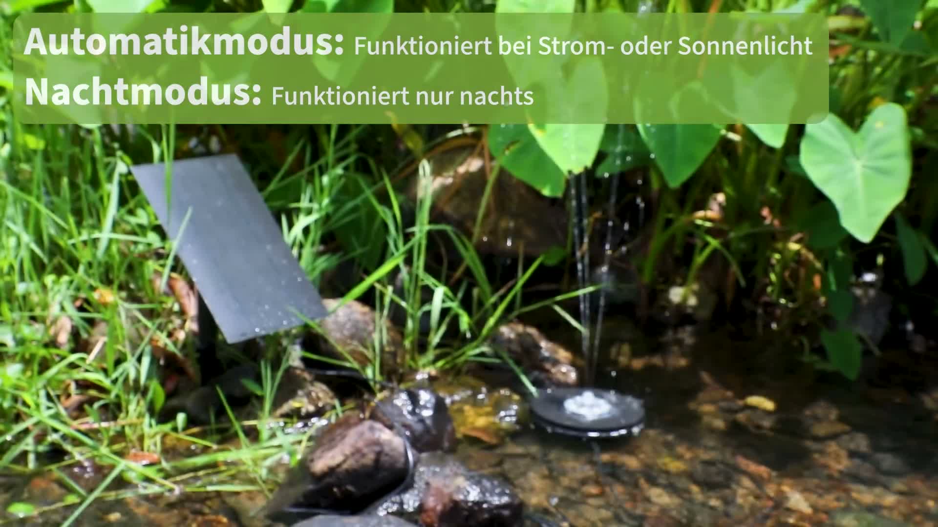 Forever LED Solar Springbrunnen mit Batterie Springbrunnen Produktbild-Vorschau 7