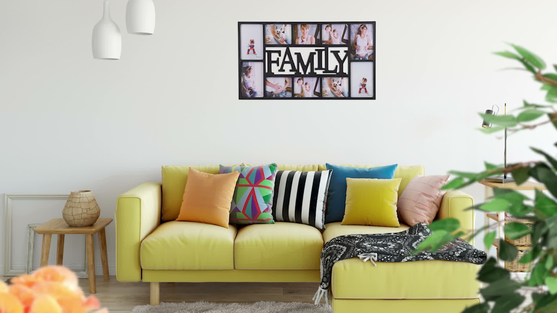Relaxdays Bilderrahmen Familie, Fotorahmen für 10 Bilder, Produktbild-Vorschau 7