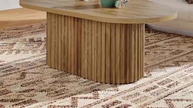 Tribesigns Table basse ovale, grande table basse de Voir les images du produit 7